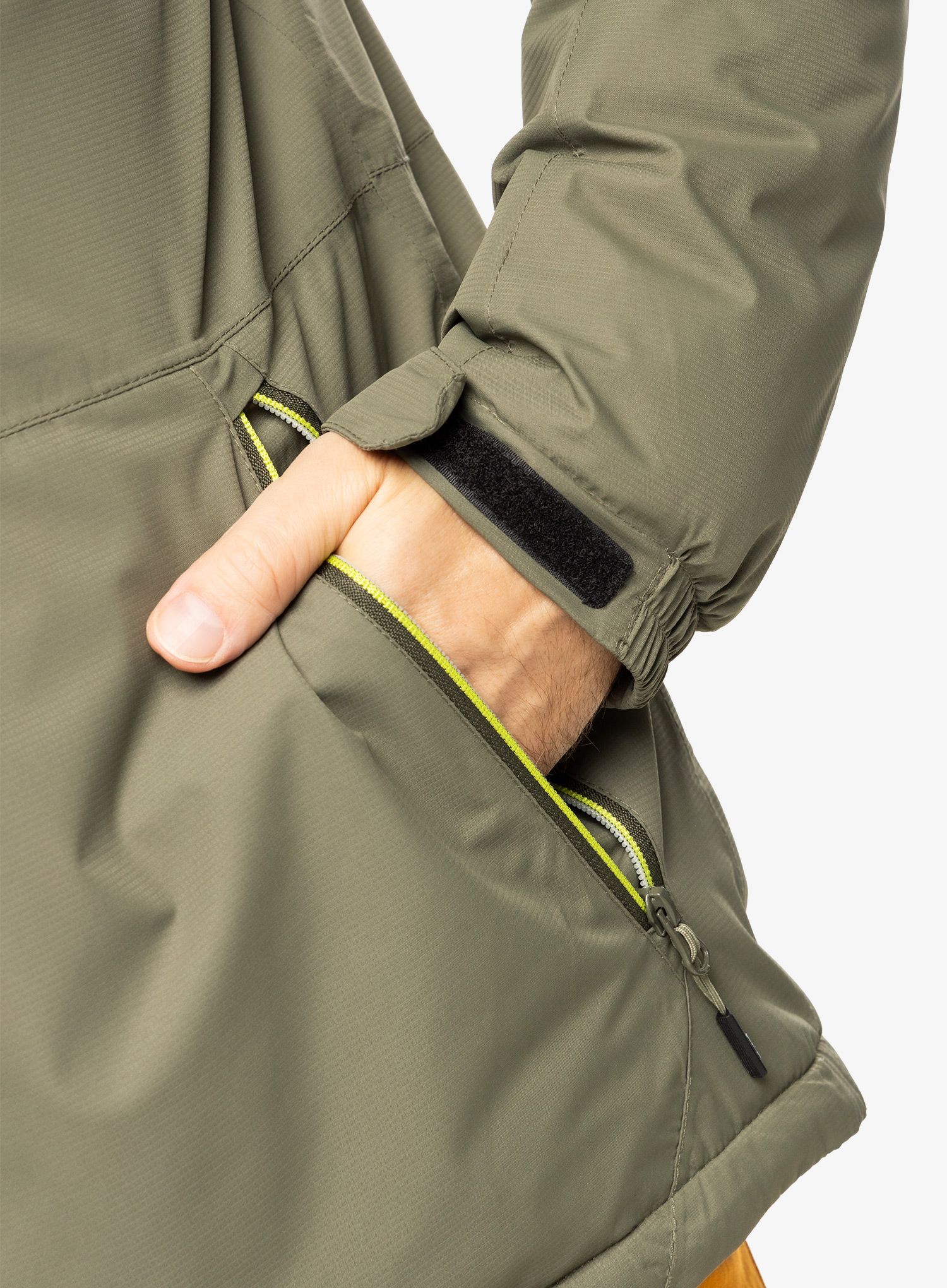 Zateplená bunda CMP Franz Jacket Fix Hood - kaki