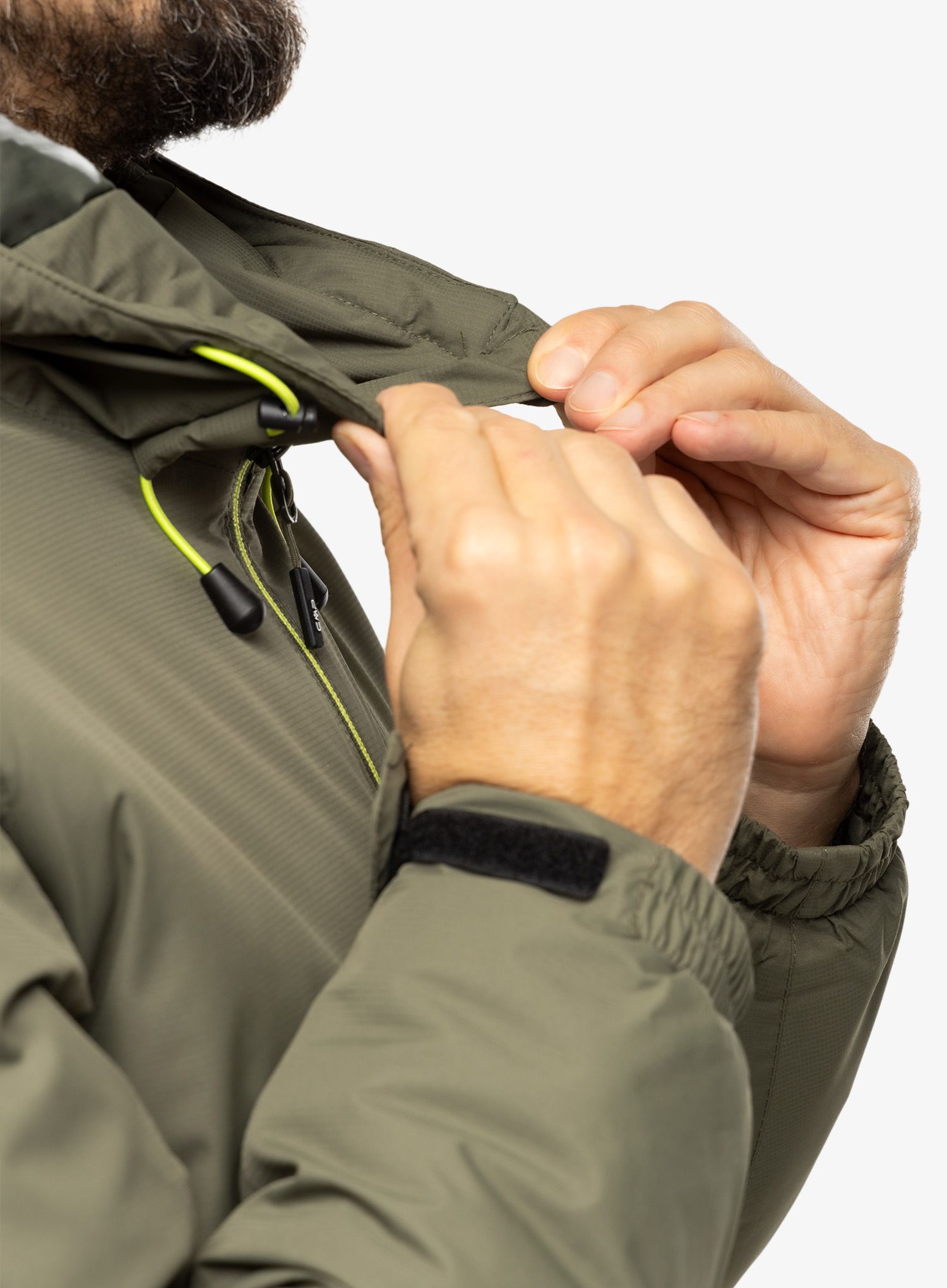 Zateplená bunda CMP Franz Jacket Fix Hood - kaki
