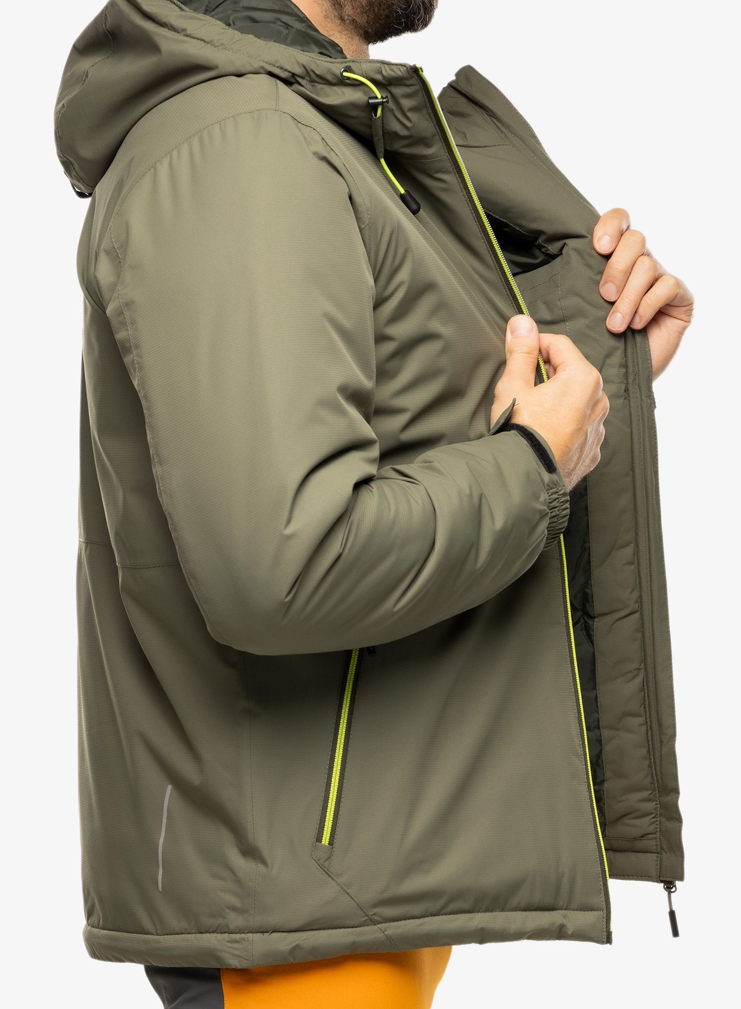 Zateplená bunda CMP Franz Jacket Fix Hood - kaki