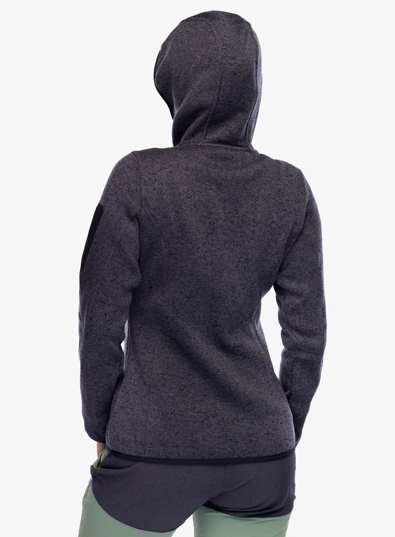 Dámská fleecová mikina s kapucí CMP Londra Fix Hood Jacket Knitted - black/rose