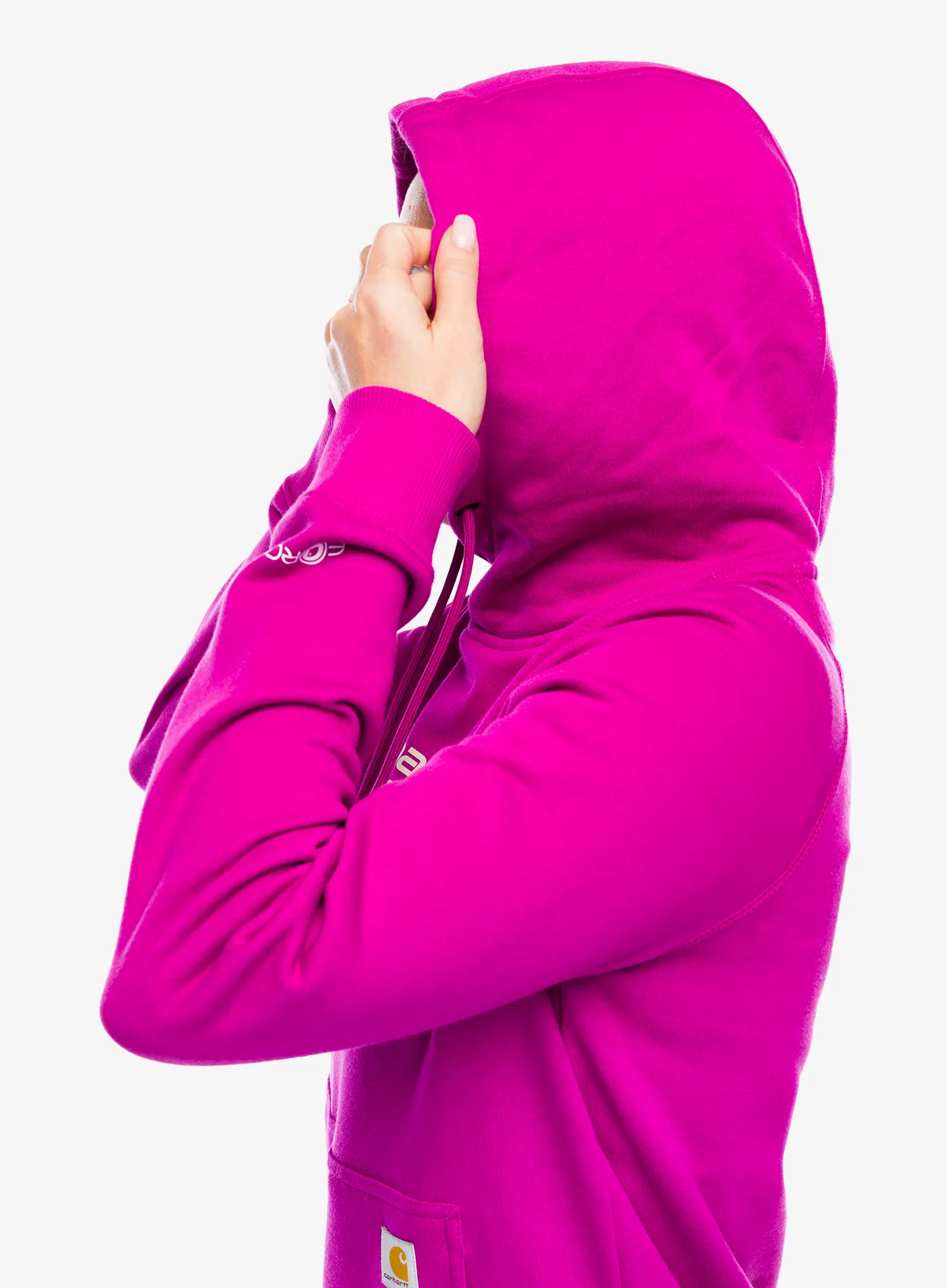 Dámská mikina s kapucí Carhartt Force Lightweight Sweatshirt - magenta agate