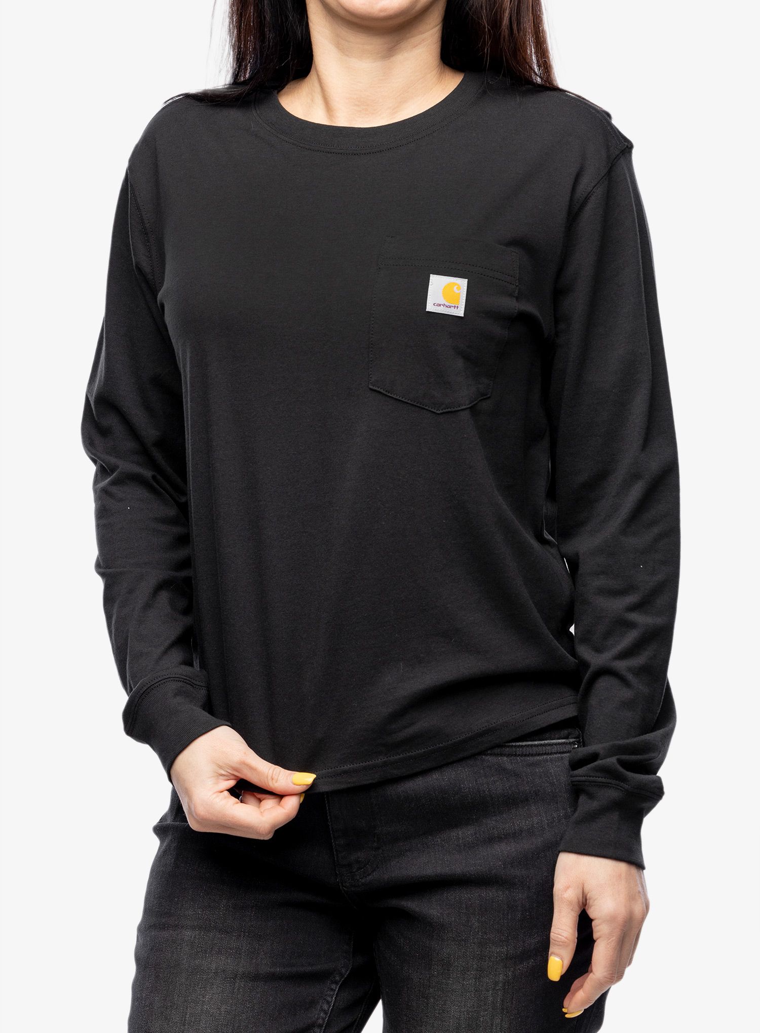 Dámské tričko s dlouhým rukávem Cartartt Lightweight L/S Pocket T-Shirt - black
