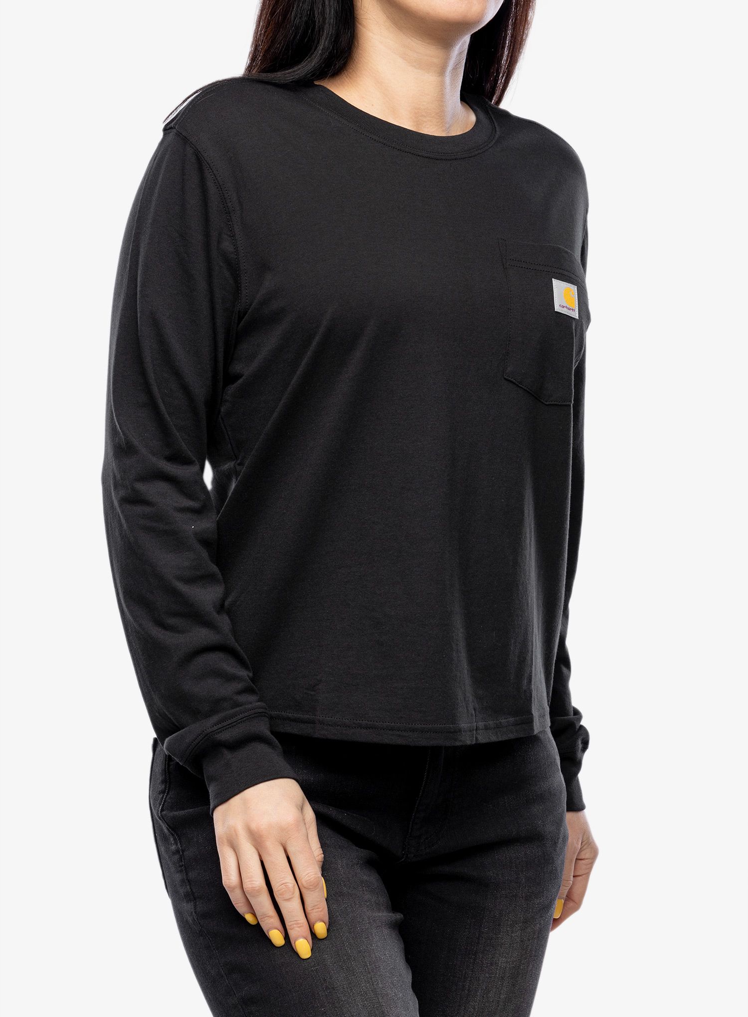 Dámské tričko s dlouhým rukávem Cartartt Lightweight L/S Pocket T-Shirt - black