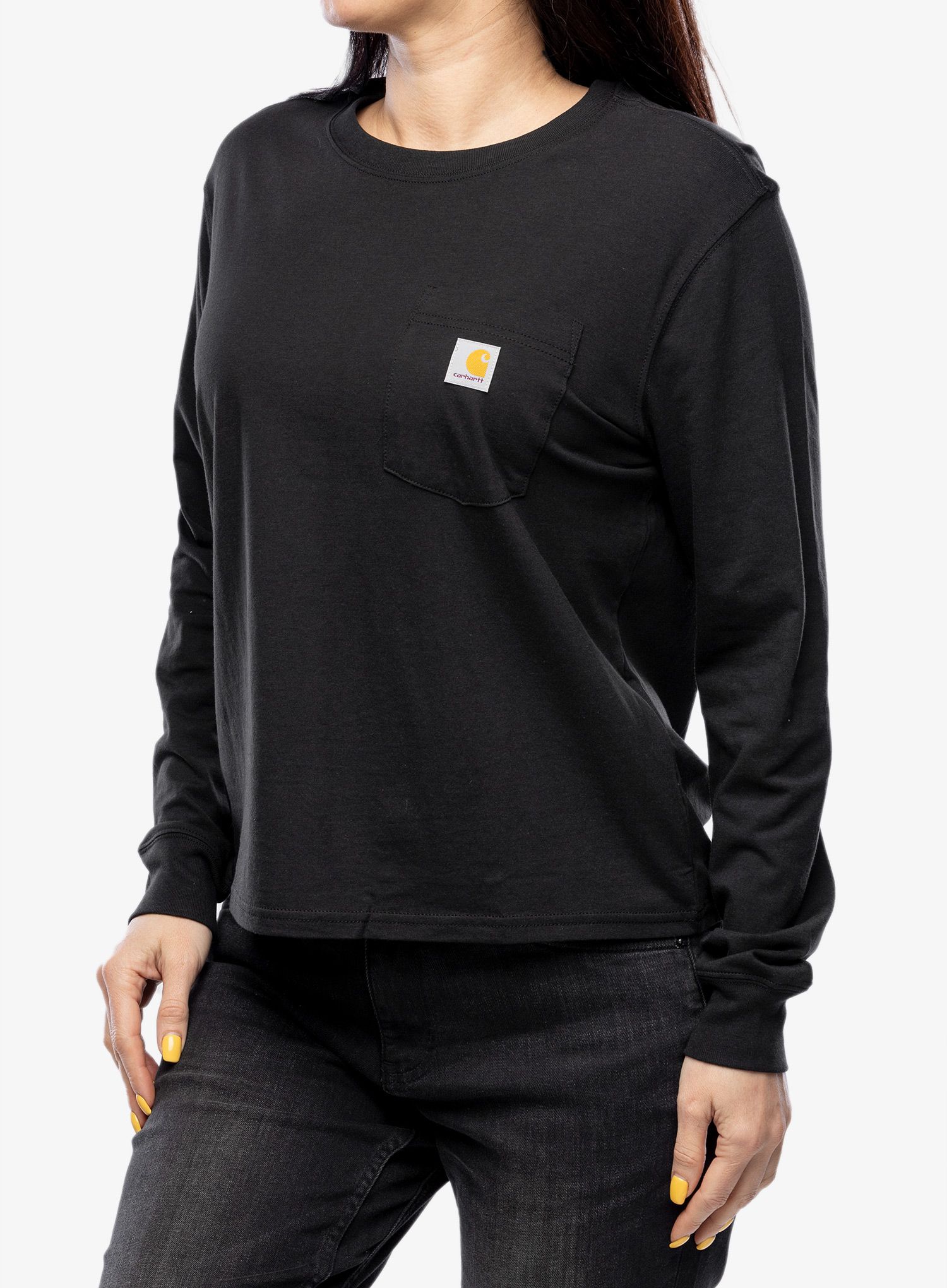 Dámské tričko s dlouhým rukávem Cartartt Lightweight L/S Pocket T-Shirt - black