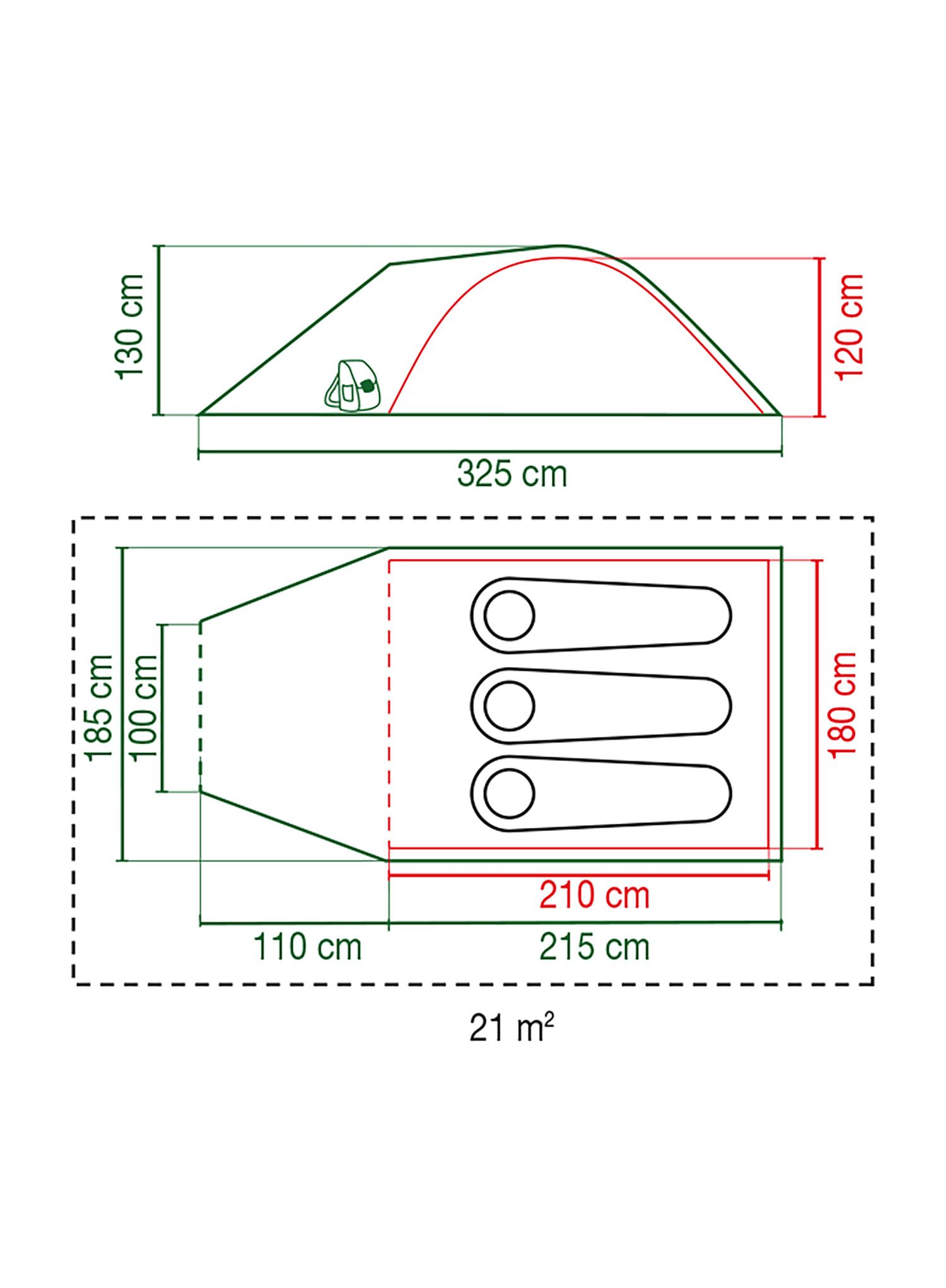 Stan pro 3 Coleman Darwin 3 Plus - grey/green