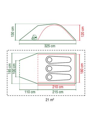 Stan pro 3 Coleman Darwin 3 Plus - grey/green