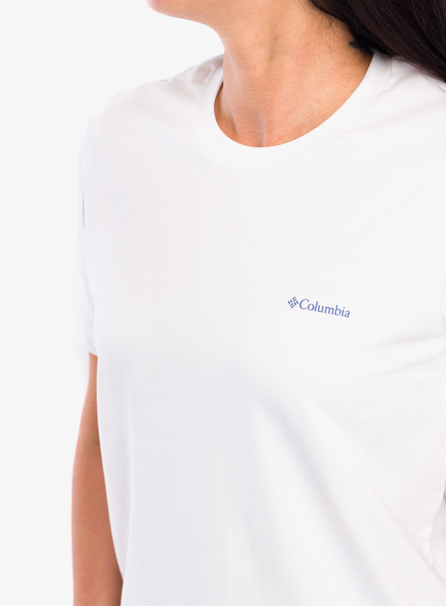 Bavlněné tričko dámské Columbia Boundless Beauty Logo S/S Tee - white/simple gorge