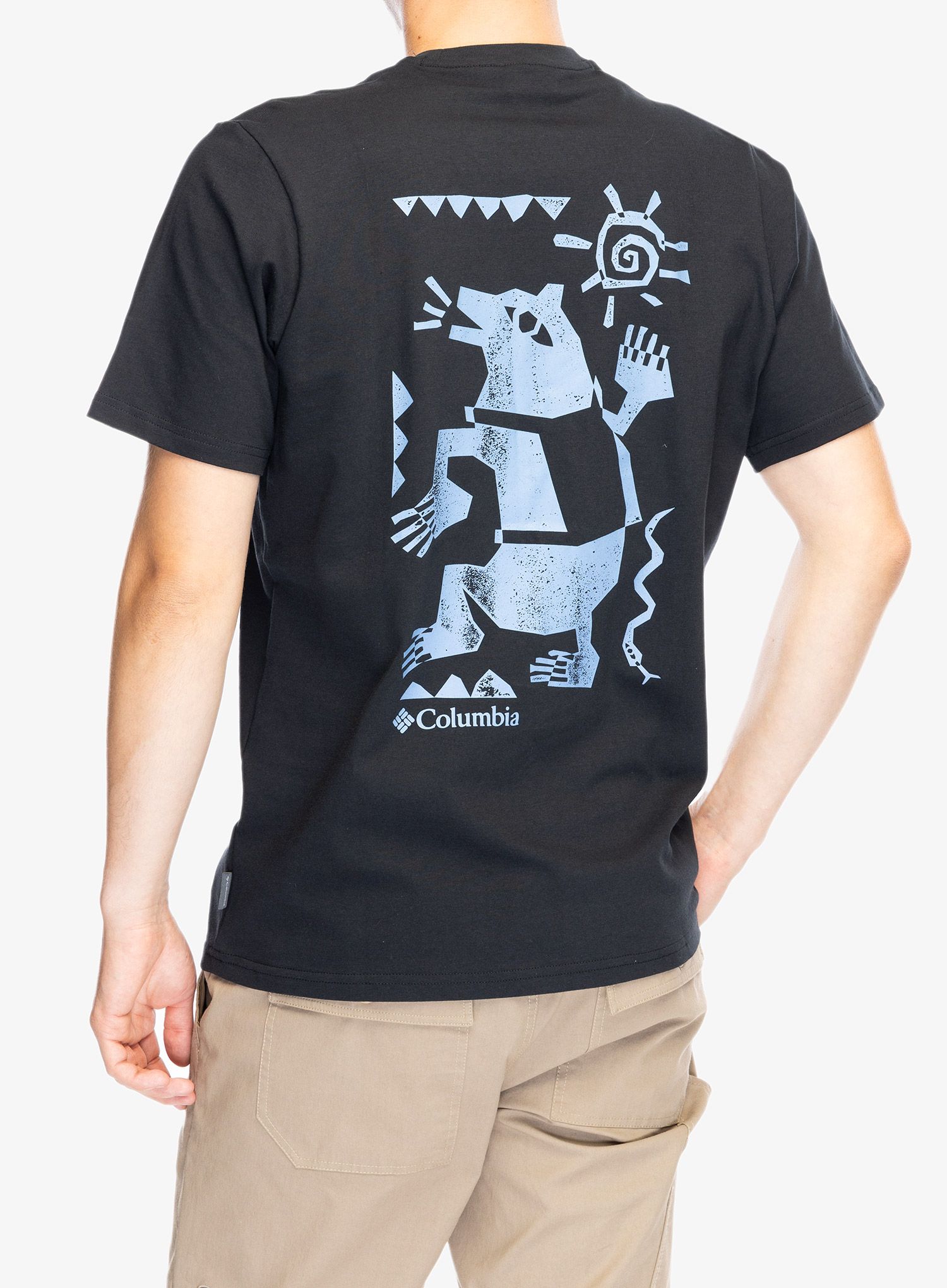 Tričko s potiskem Columbia Explorers Canyon Back S/S Tee - black/bearly tribe
