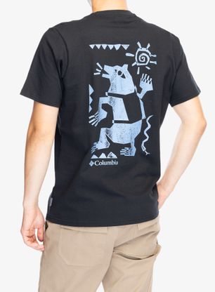 Tričko s potiskem Columbia Explorers Canyon Back S/S Tee - black/bearly tribe