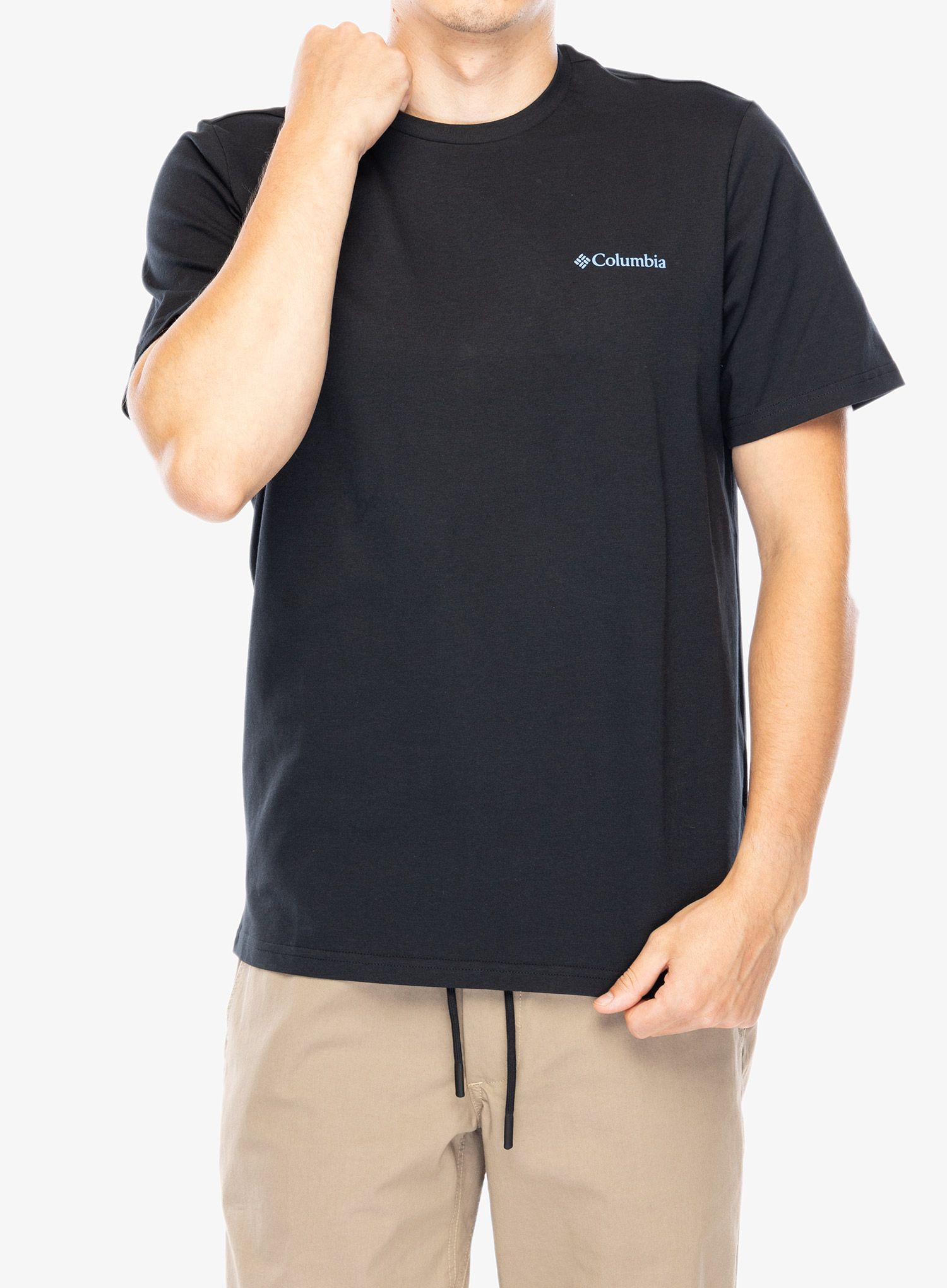 Tričko s potiskem Columbia Explorers Canyon Back S/S Tee - black/bearly tribe