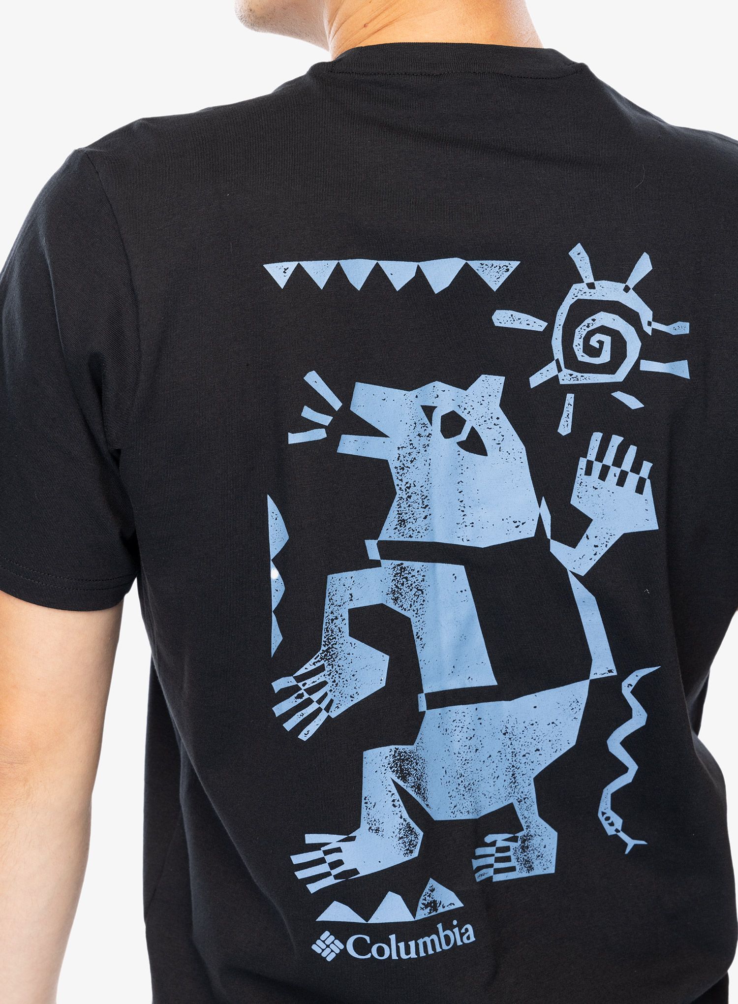 Tričko s potiskem Columbia Explorers Canyon Back S/S Tee - black/bearly tribe