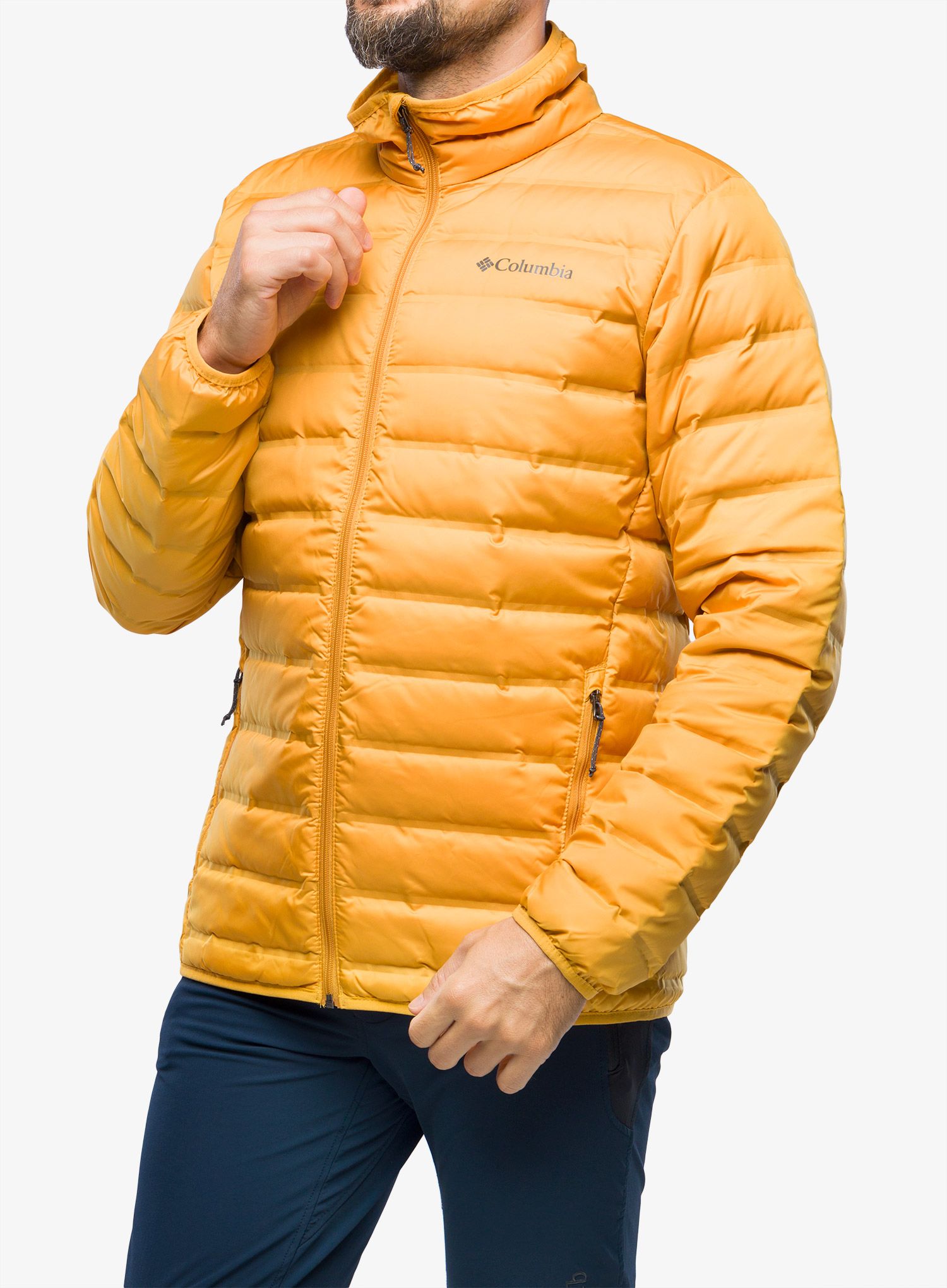 Péřová bunda pánská Columbia Lake 22 Down Jacket - raw honey