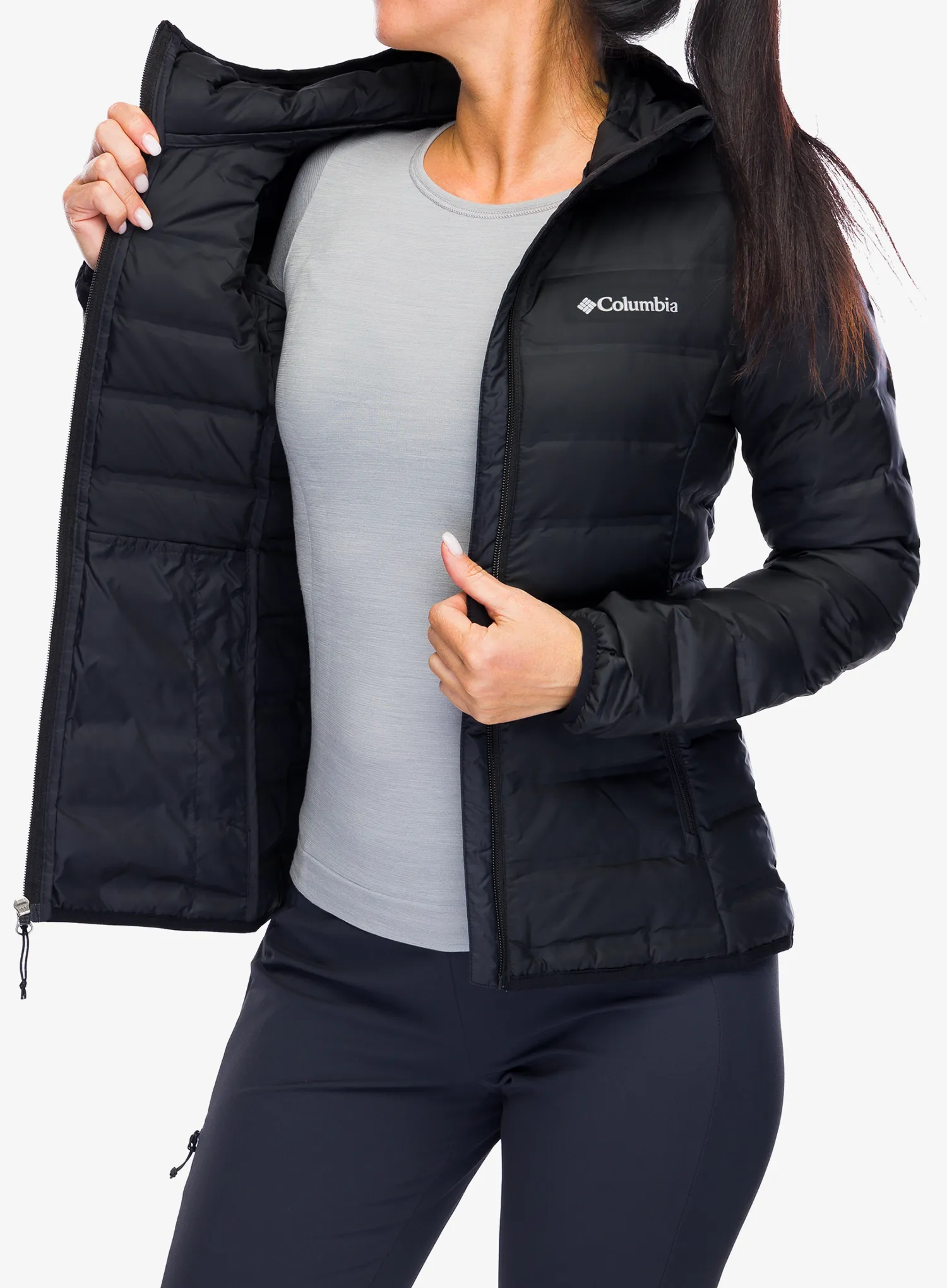 Dámská péřová bunda Columbia Lake 22 II Down Hooded Jacket - black