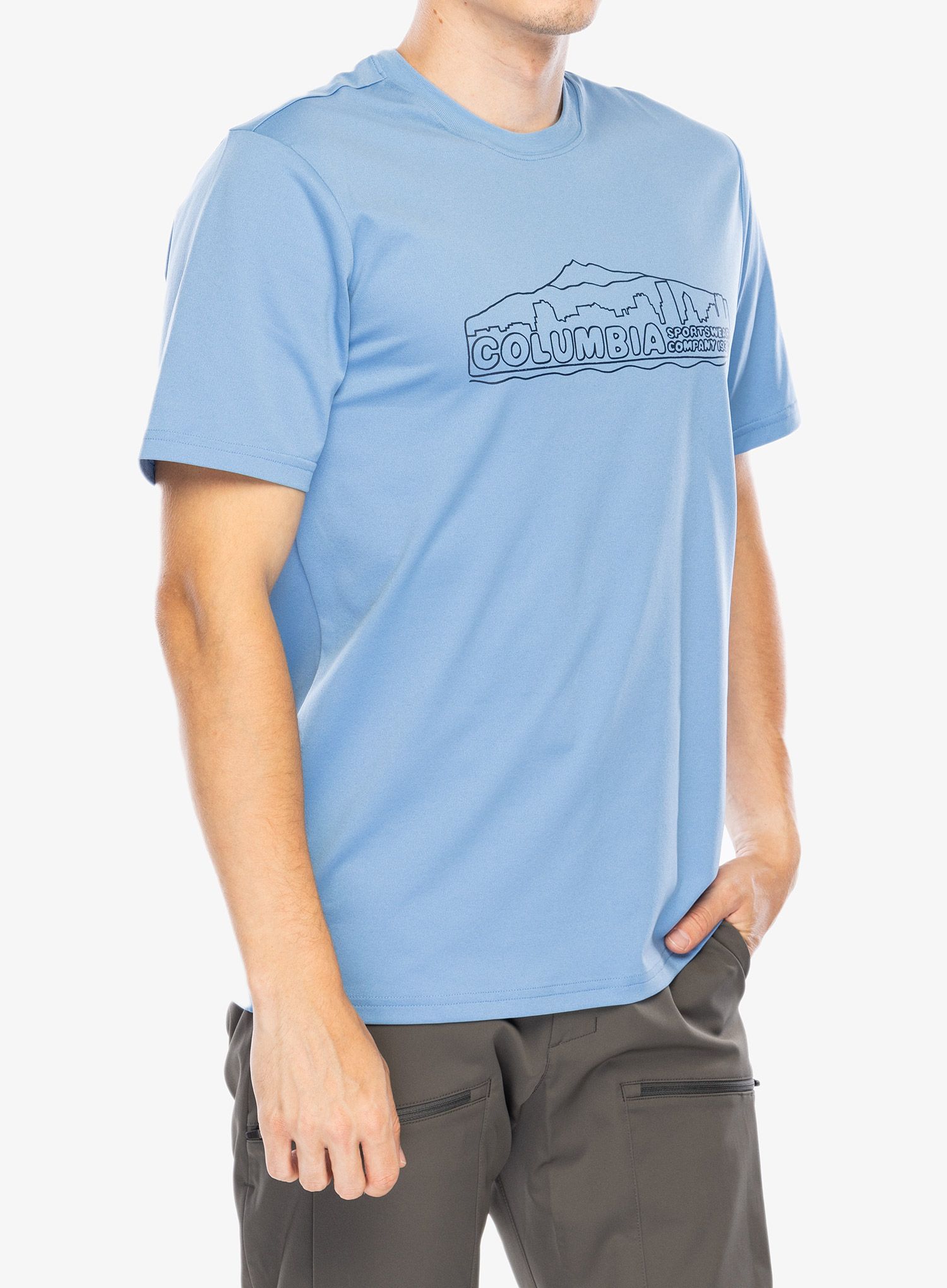 Rychleschnoucí triko Columbia Legend Trail S/S Tee - skyler/pdx cityscape