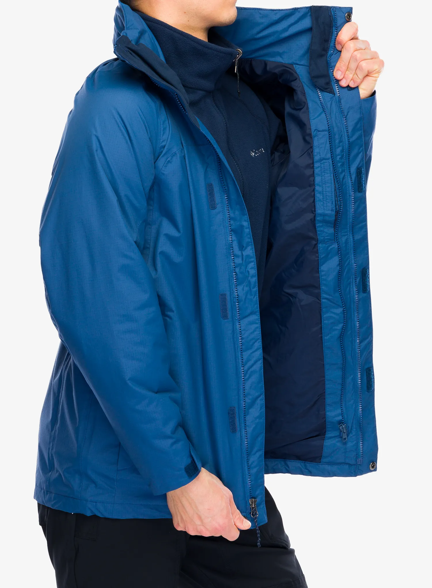 Bunda 3v1 Columbia Mission Air Interchange Jacket - night tide/navy