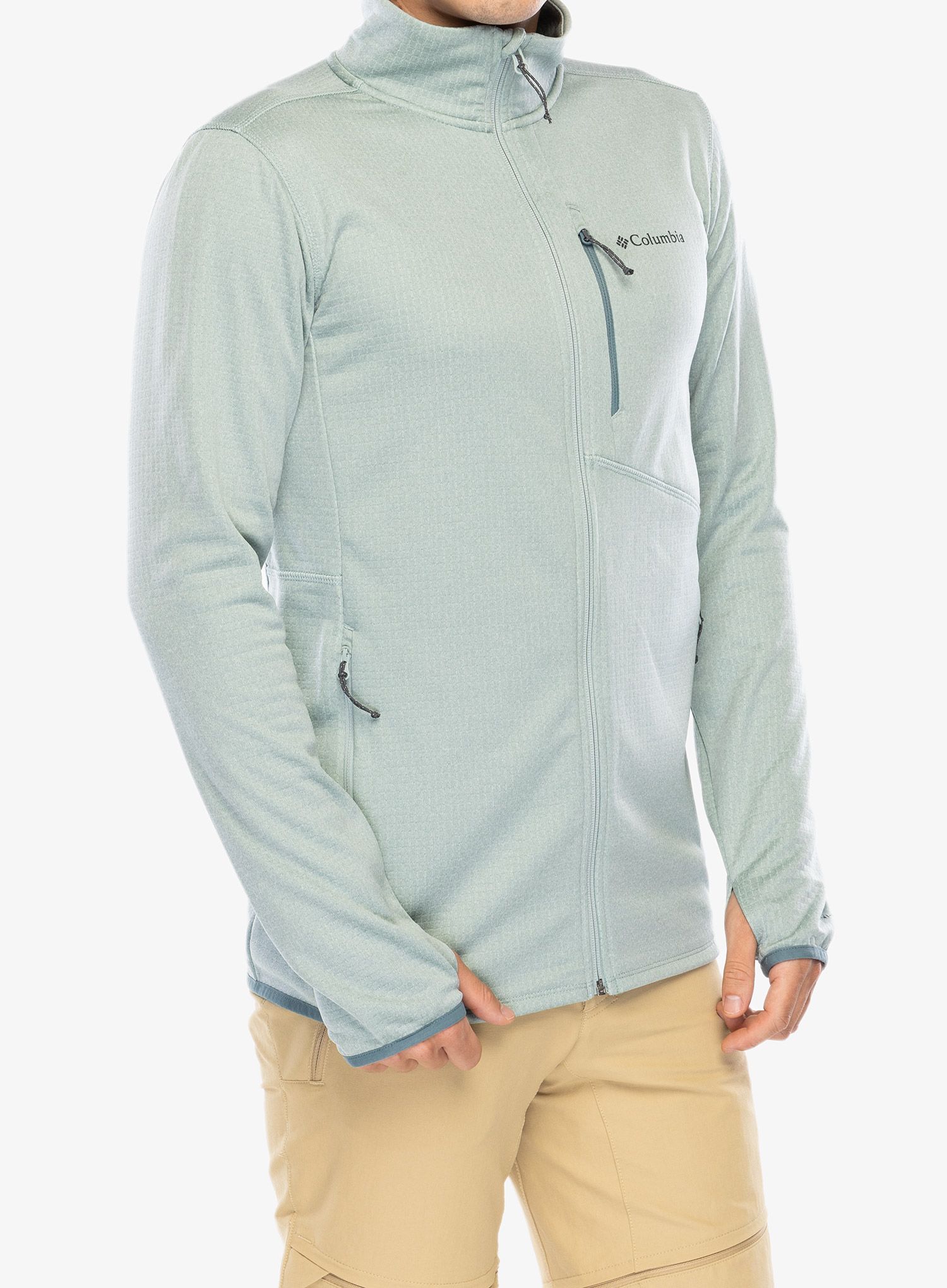 Rozepínací mikina Columbia Park View Fleece Full Zip - niagara heather