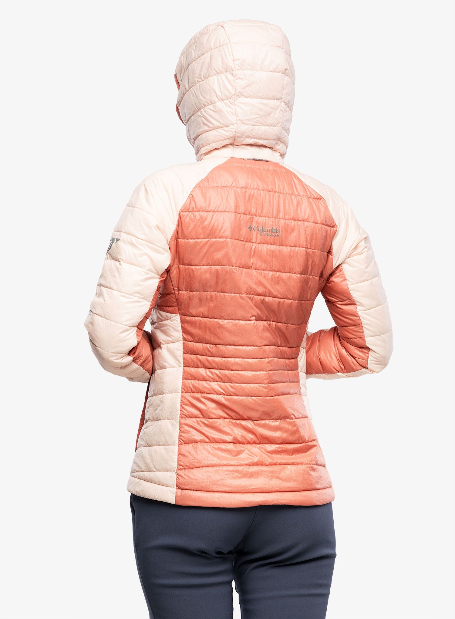 Bunda Columbia Platinum Peak Hooded Jacket - dark coral/p.blossom