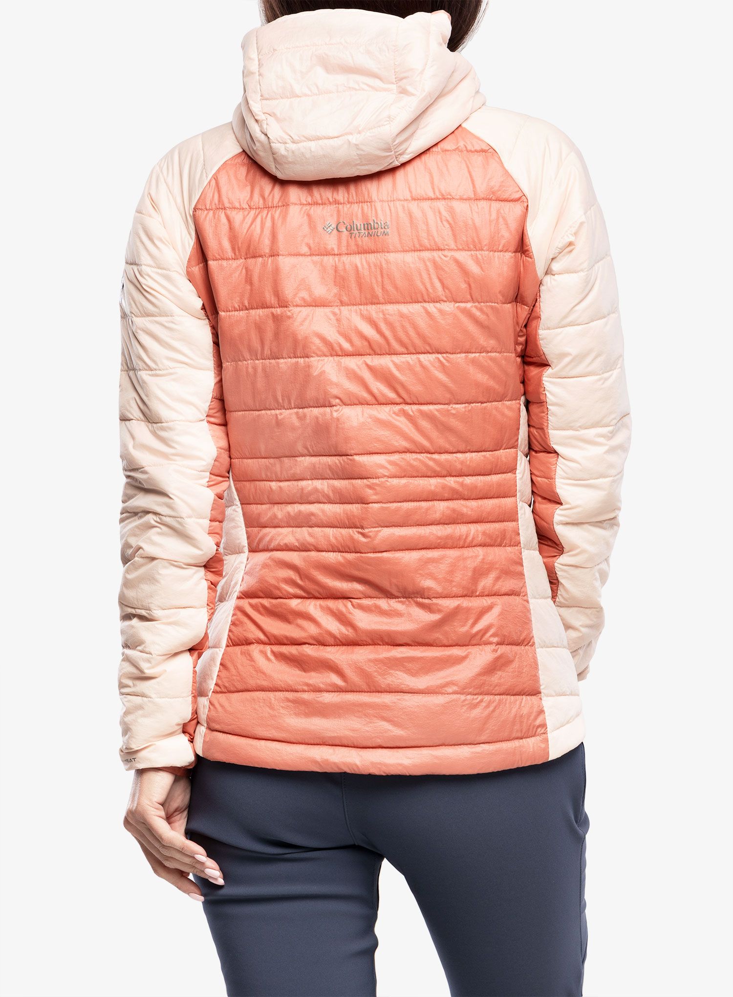 Bunda Columbia Platinum Peak Hooded Jacket - dark coral/p.blossom