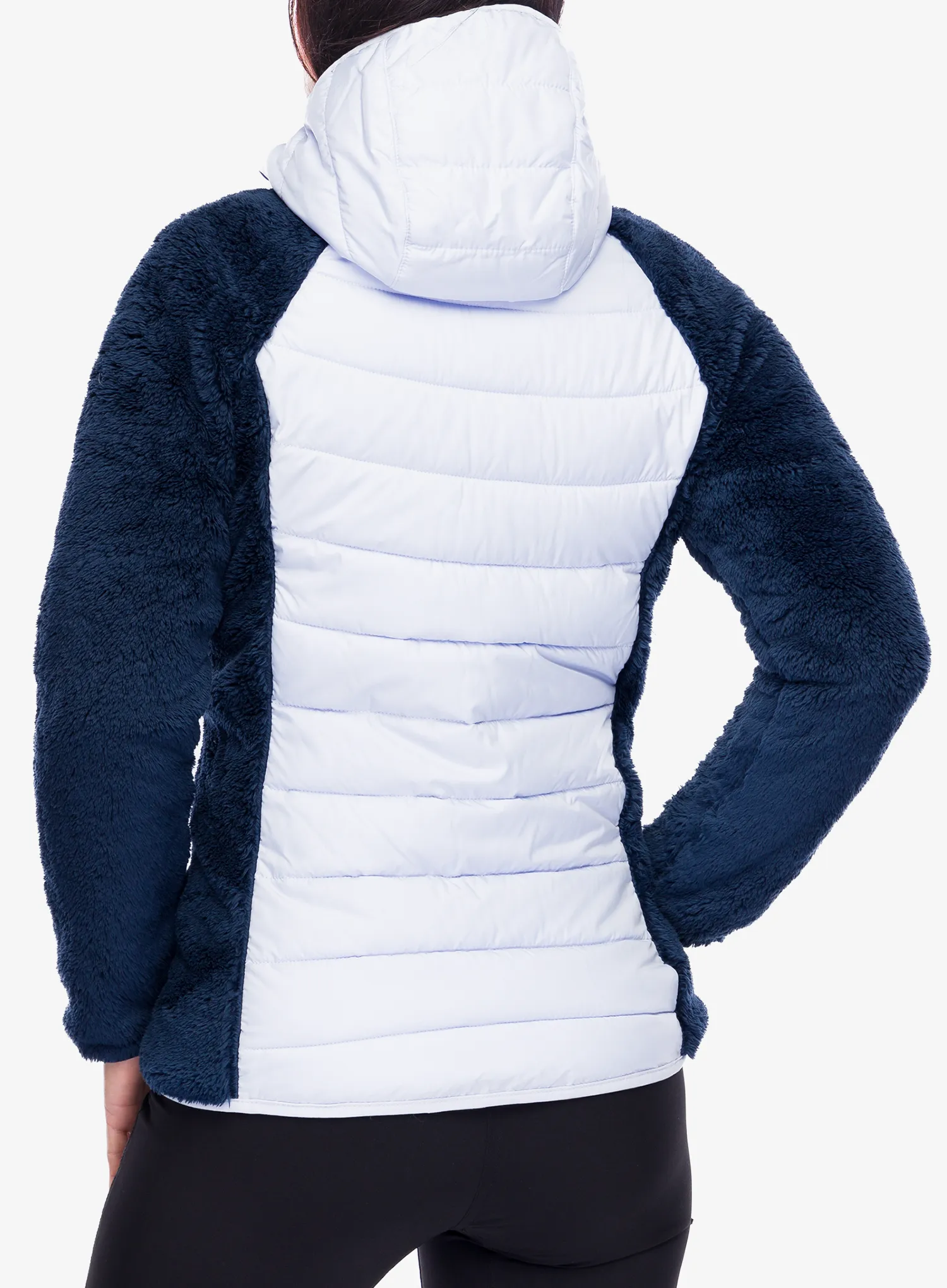 Dámská bunda Columbia Powder Lite II Sherpa Hybrid Jacket - collegiate navy/snowdrift