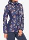 Zateplená bunda dámská Columbia Powder Pass Hooded Jacket - nocturnal tiger lilies print