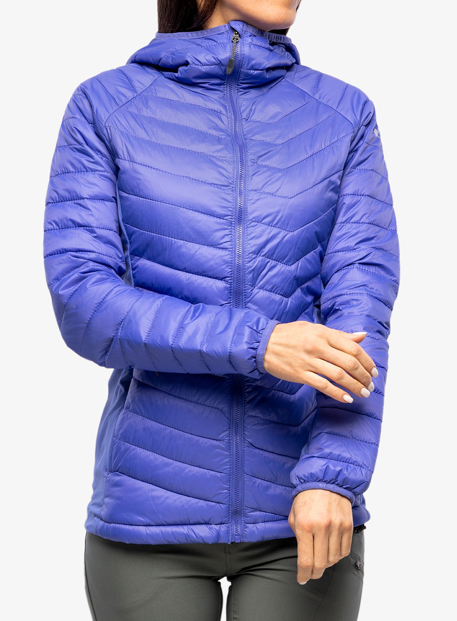 Dámská bunda Columbia Powder Pass Hooded Jacket - purple lotus