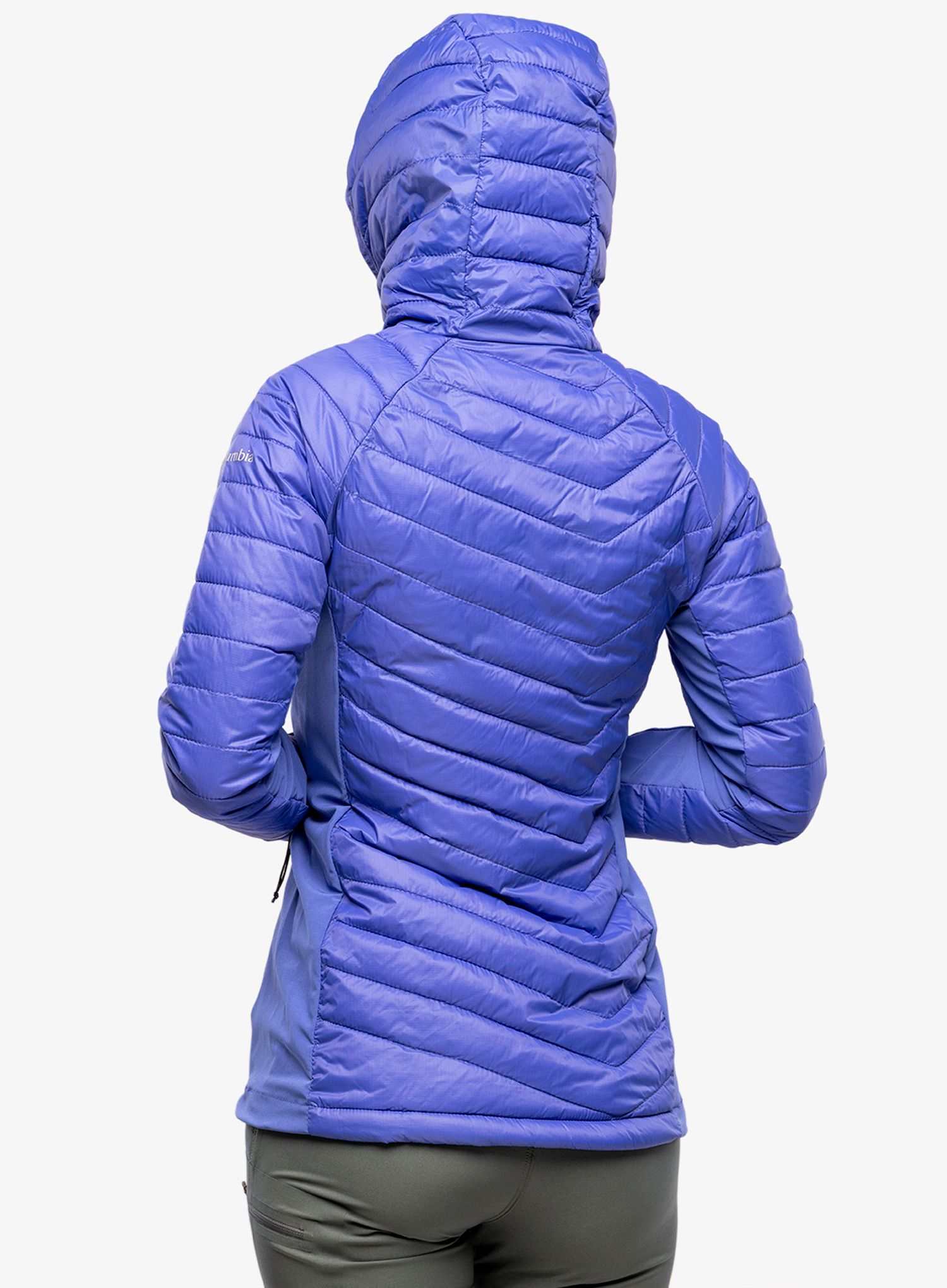 Dámská bunda Columbia Powder Pass Hooded Jacket - purple lotus