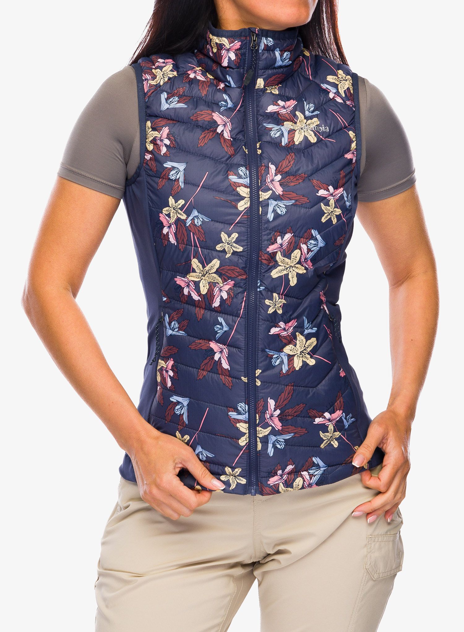 Vesta dámská Columbia Powder Pass Vest - nocturnal tiger lilies print