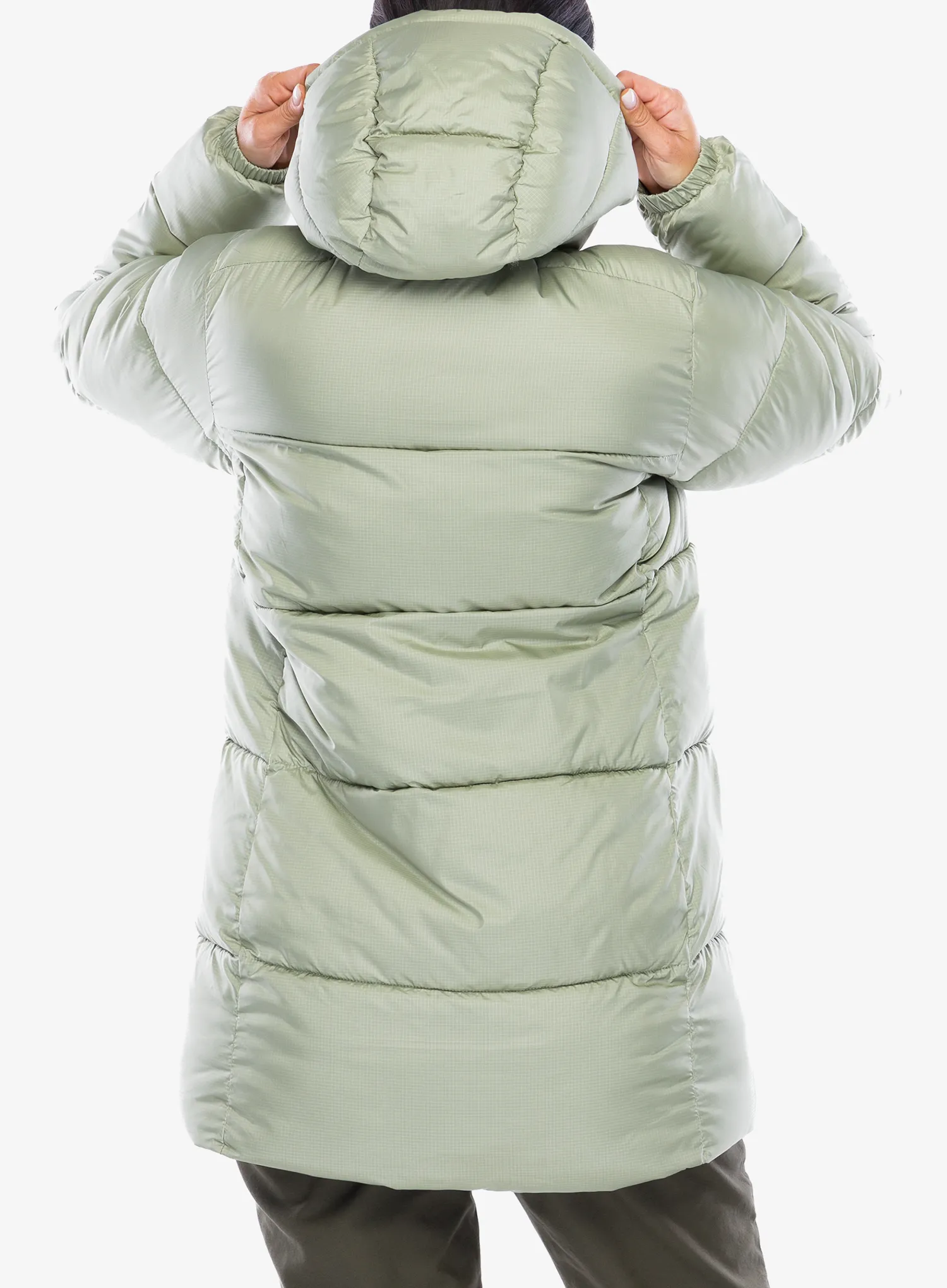 Dámský kabát Columbia Puffect II Mid Hooded Jacket - safari