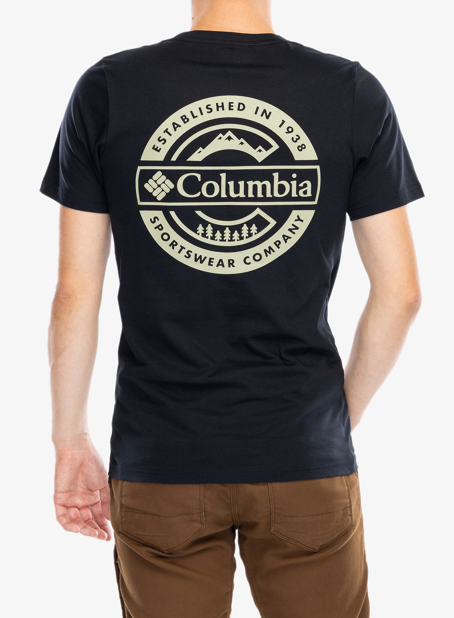 Tričko s potiskem Columbia Rapid Ridge Back Graphic Tee II - black/button badge