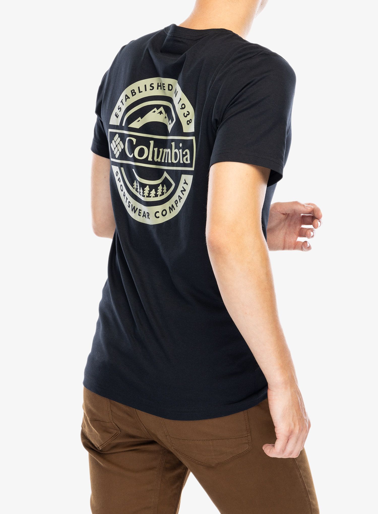 Tričko s potiskem Columbia Rapid Ridge Back Graphic Tee II - black/button badge