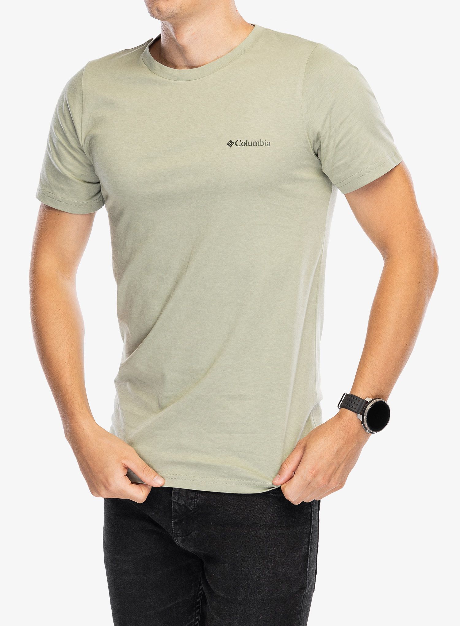 Tričko s potiskem Columbia Rapid Ridge Back Graphic Tee II - safari/button badge