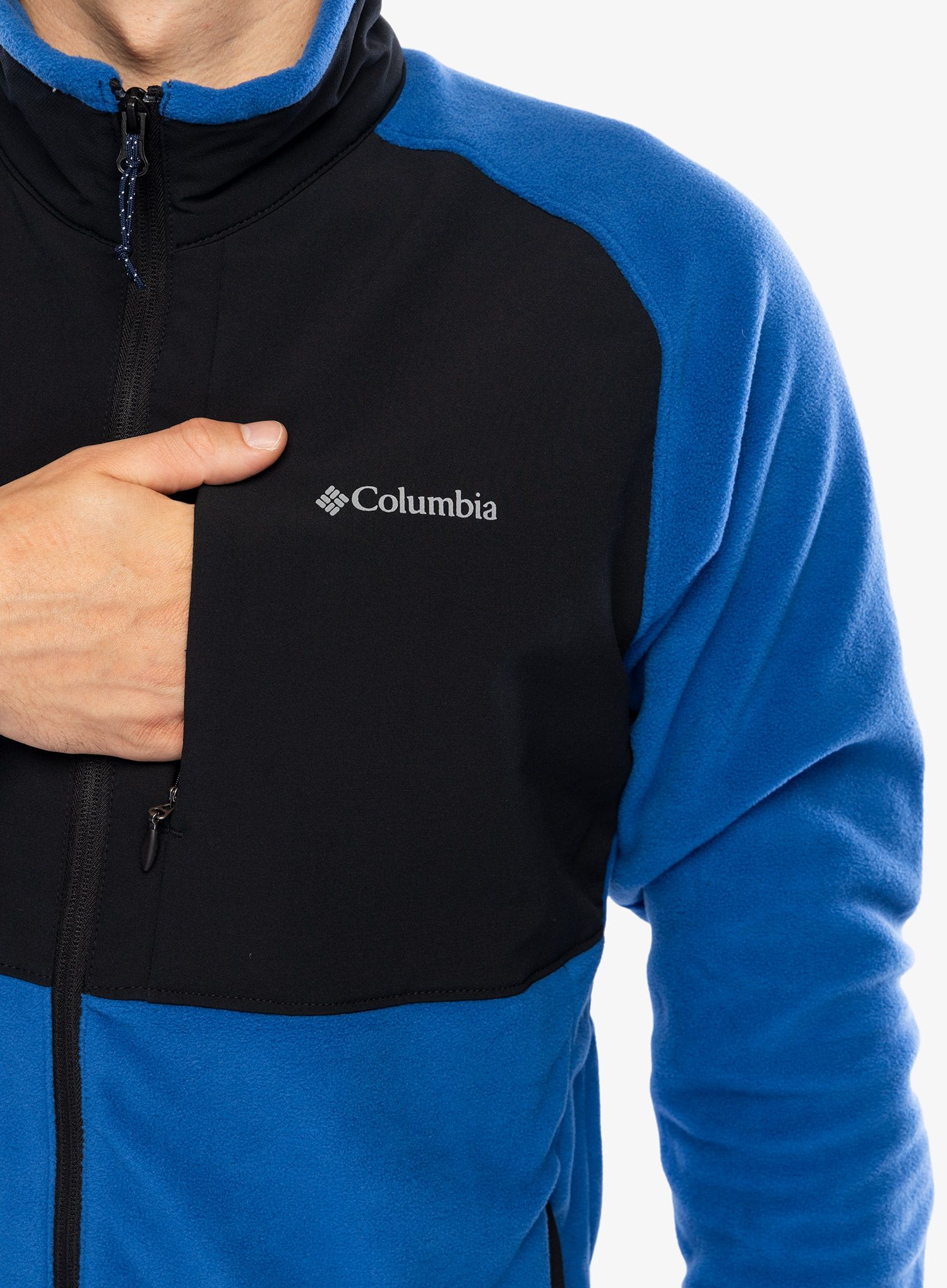 Mikina bez kapuce Columbia Sage Peak Full Zip Fleece - mountain blue/black