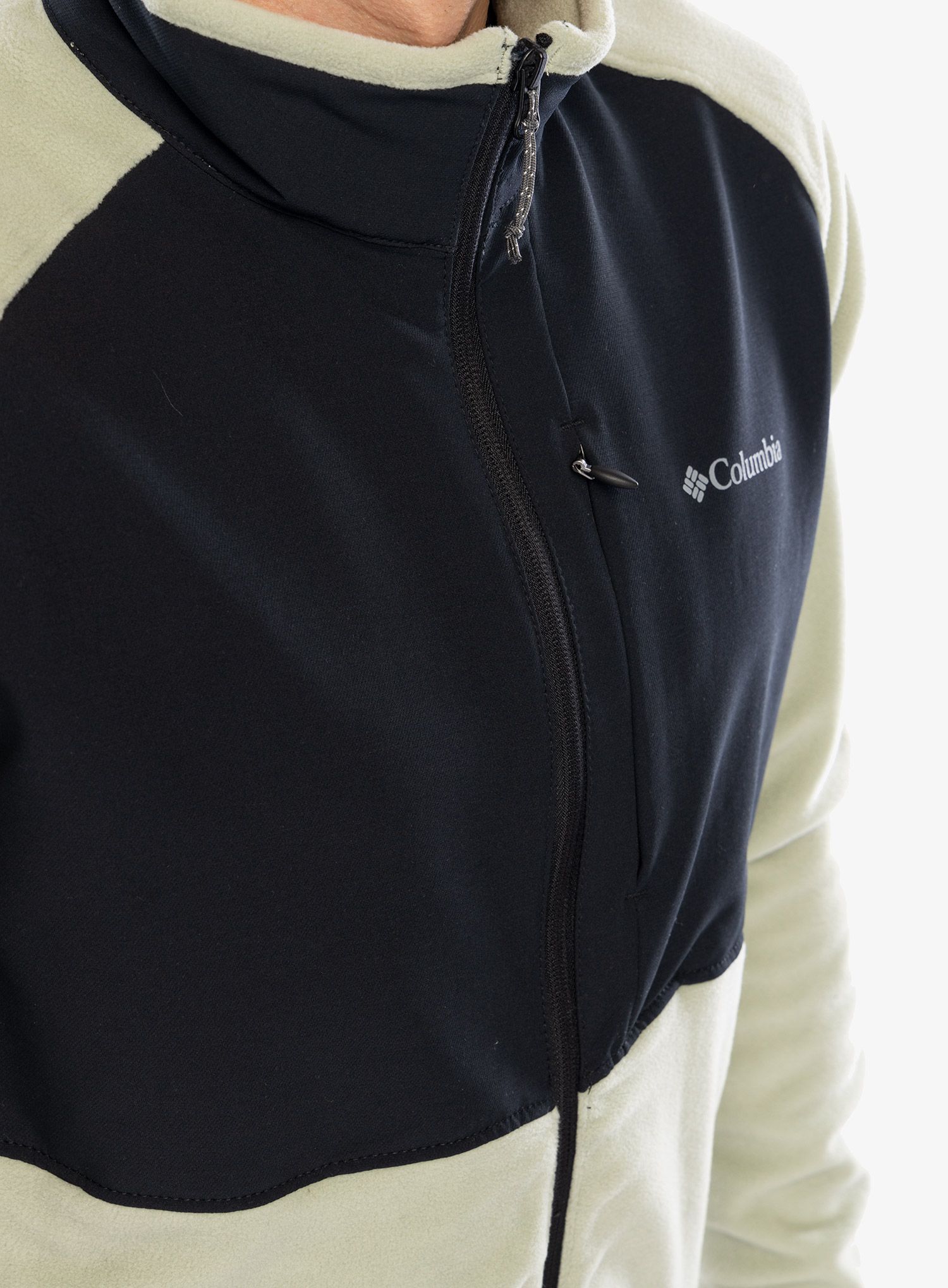 Fleece mikina Columbia Sage Peak Full Zip Fleece - safari/black