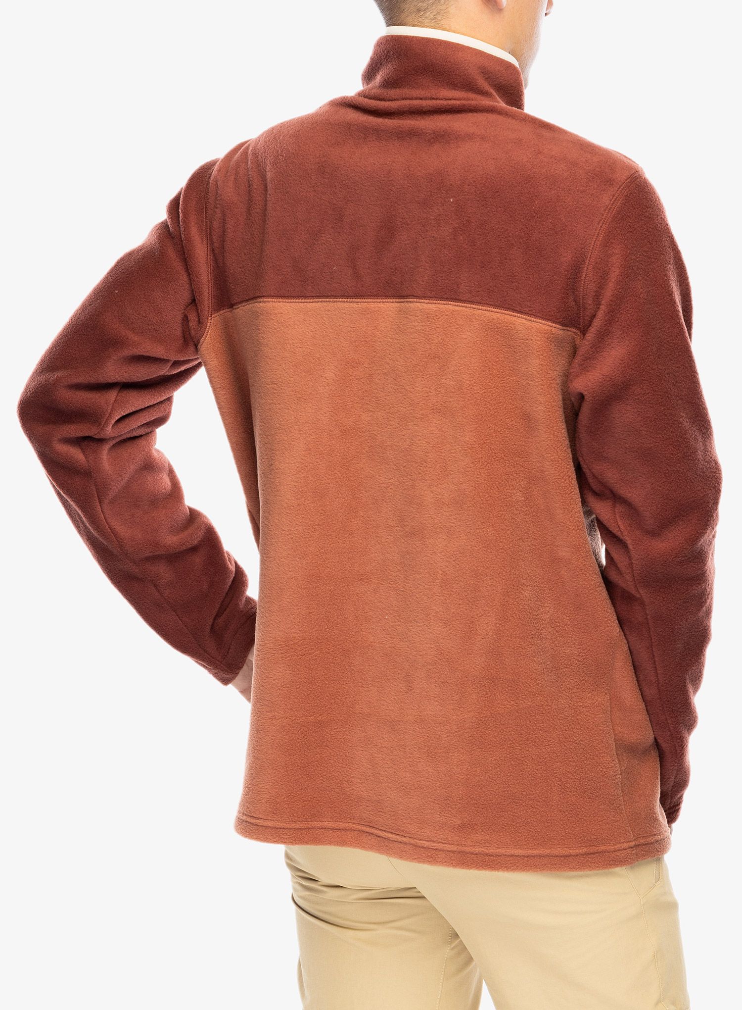 Fleece mikina Columbia Steens Mountain Half Snap - auburn/spice/dark stone
