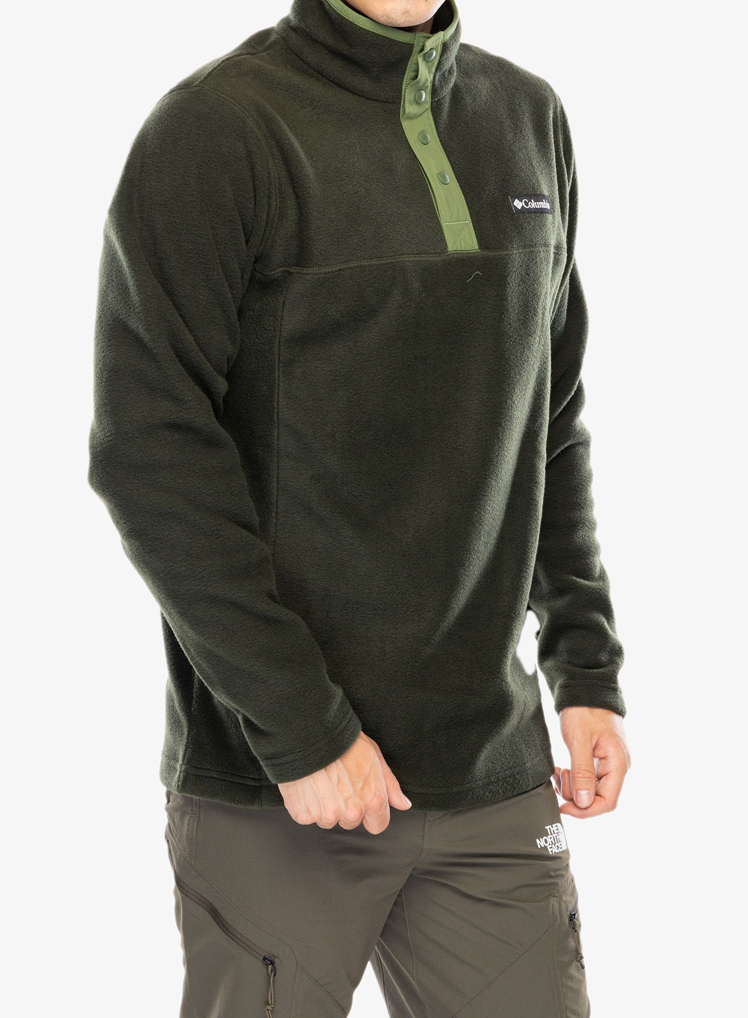 Mikina bez kapuce Columbia Steens Mountain Half Snap - greenscape/canteen