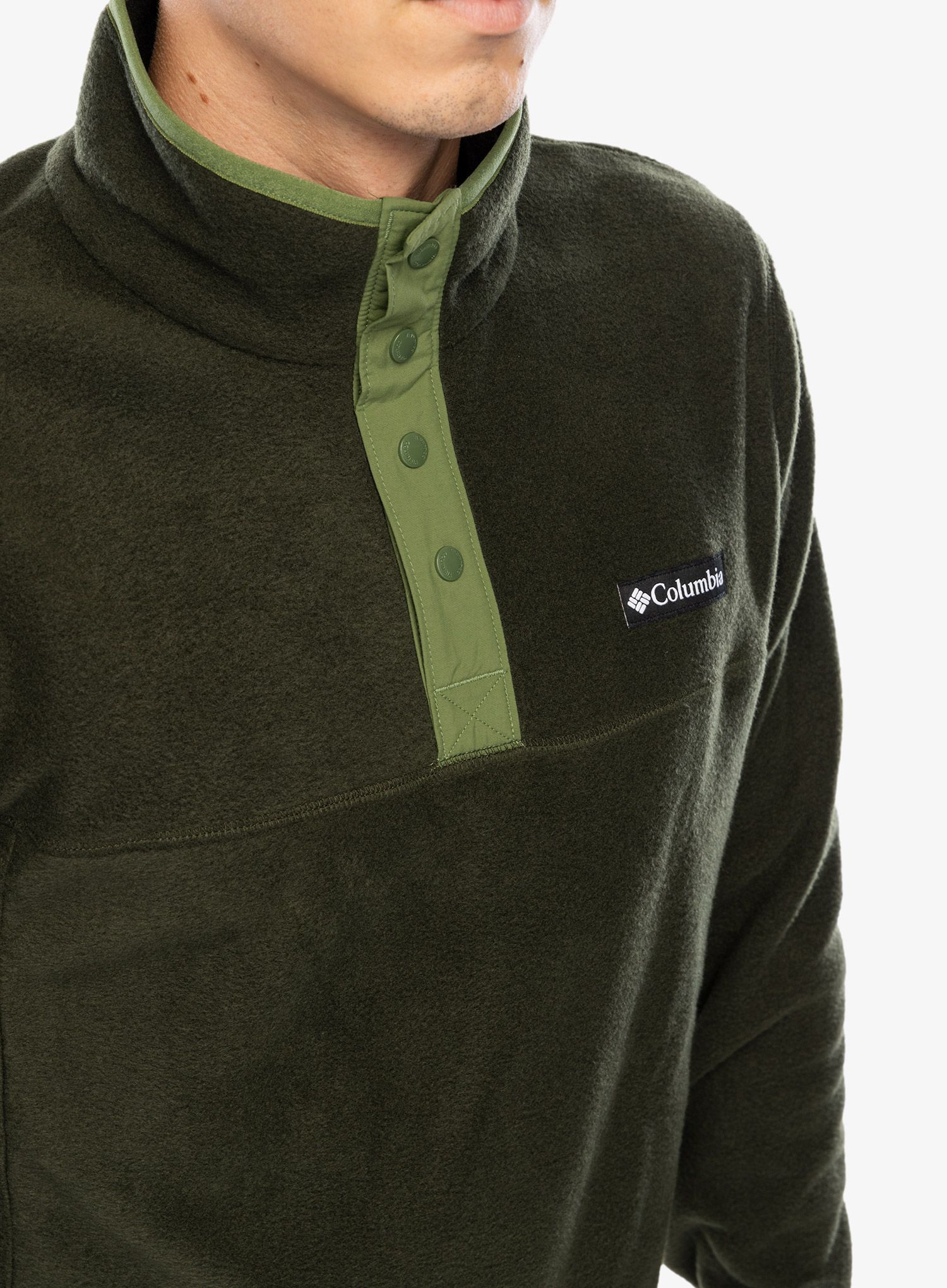 Mikina bez kapuce Columbia Steens Mountain Half Snap - greenscape/canteen