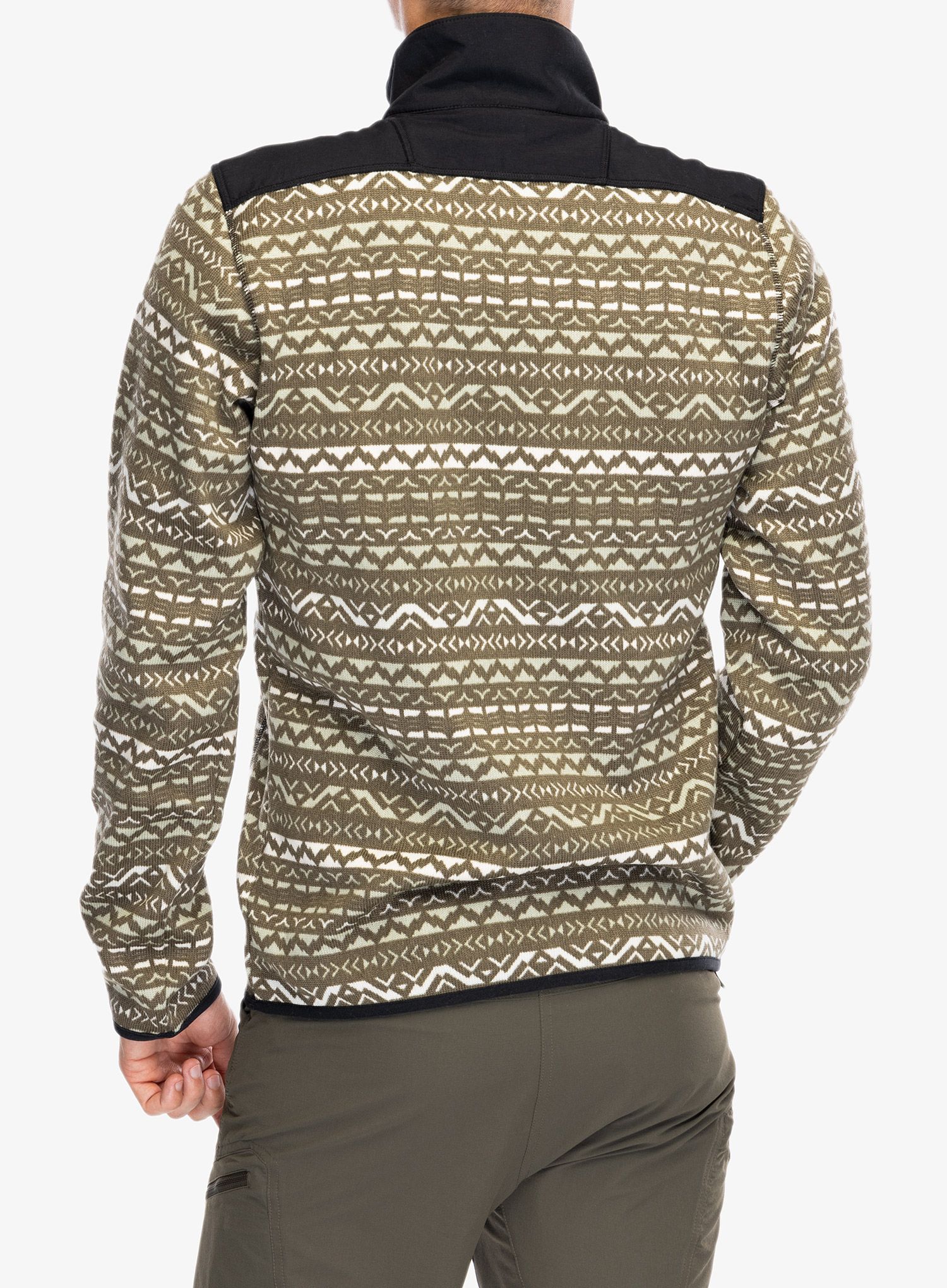 Fleece mikina Columbia Sweater Weather Printed Half Zip II - stone green madras multi