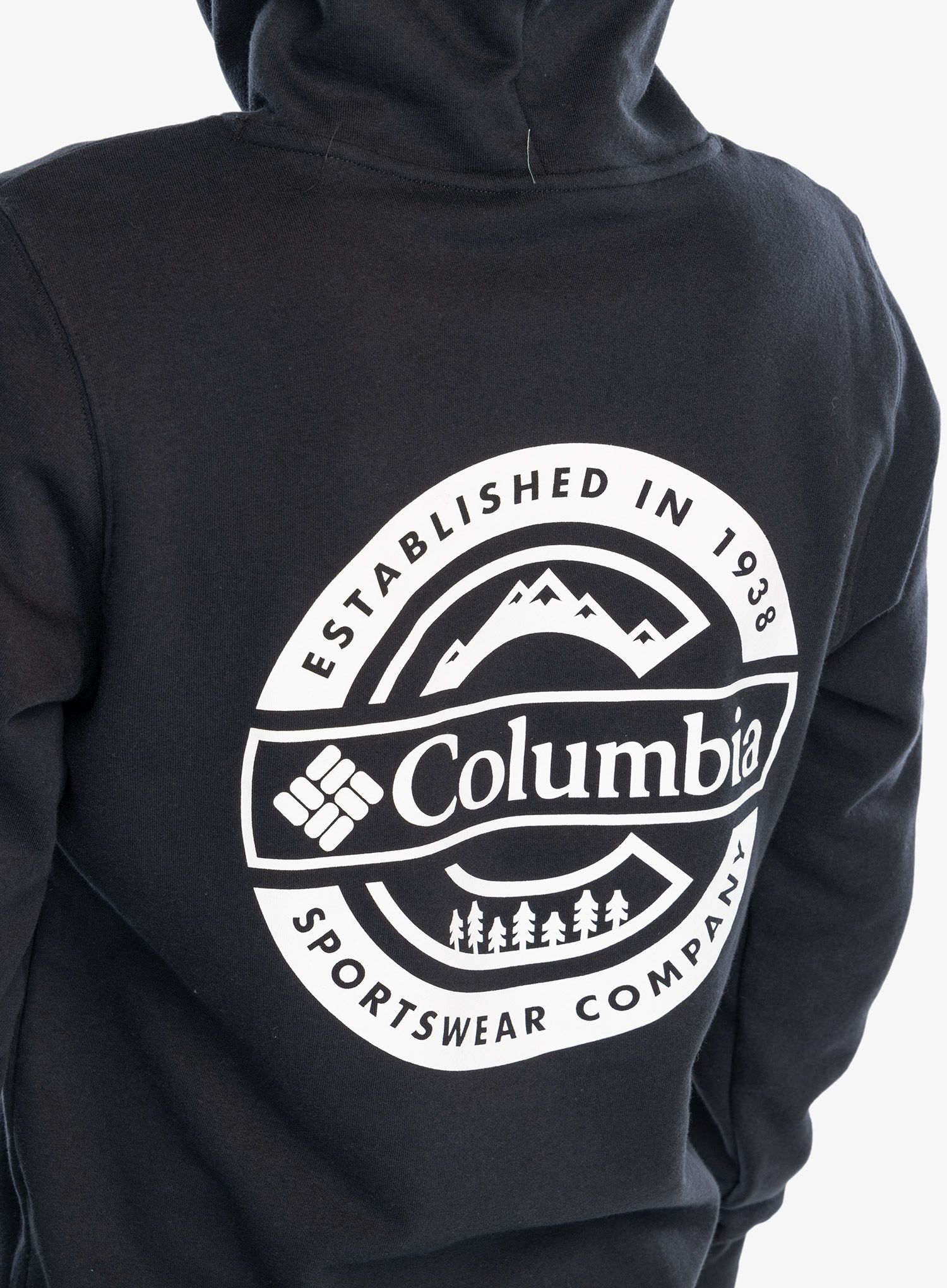 Mikina s kapucí Columbia Trek Graphic Hoodie - black/button badge