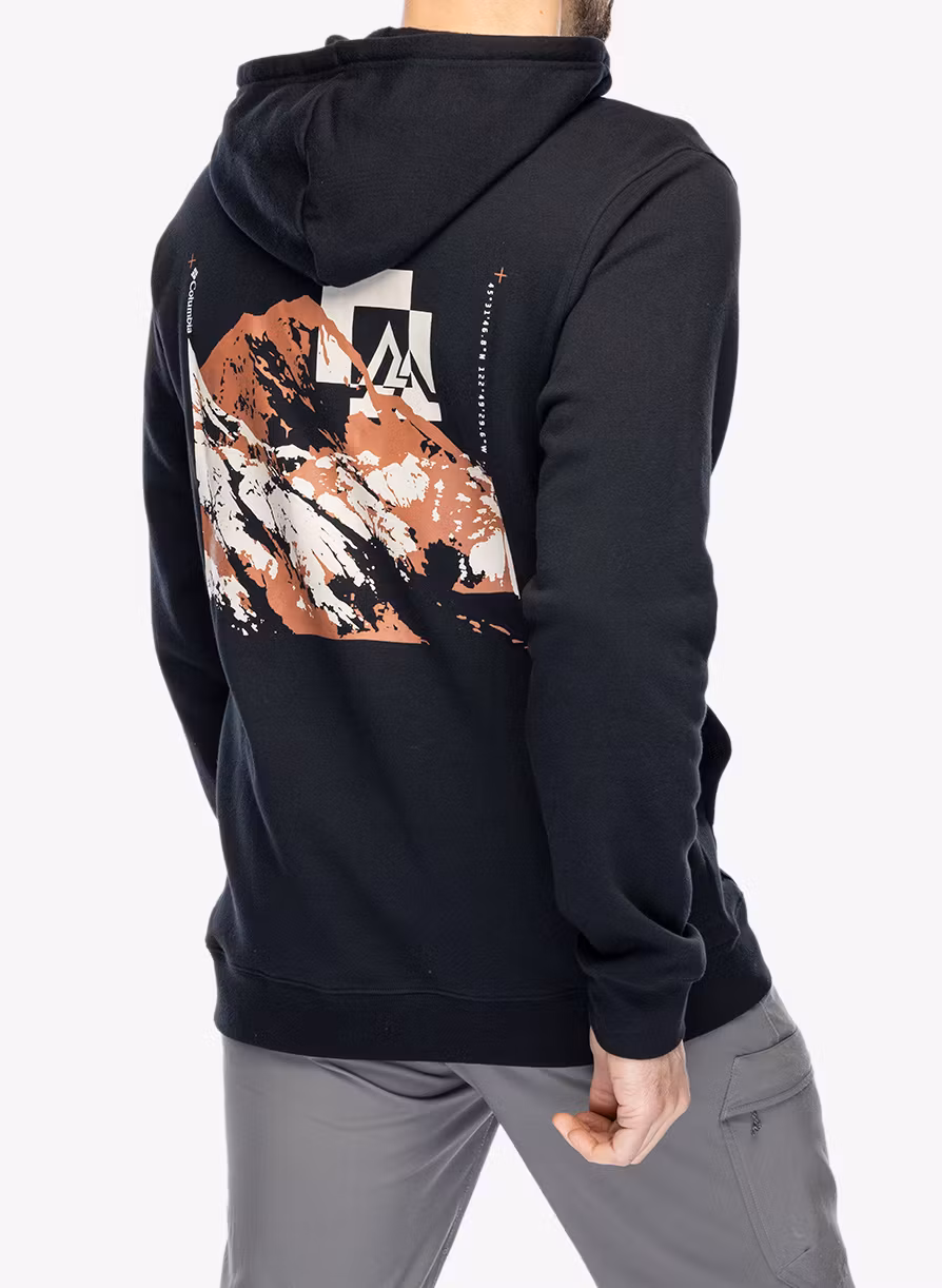 Mikina s kapucí Columbia Trek Graphic Hoodie - black/mountain air