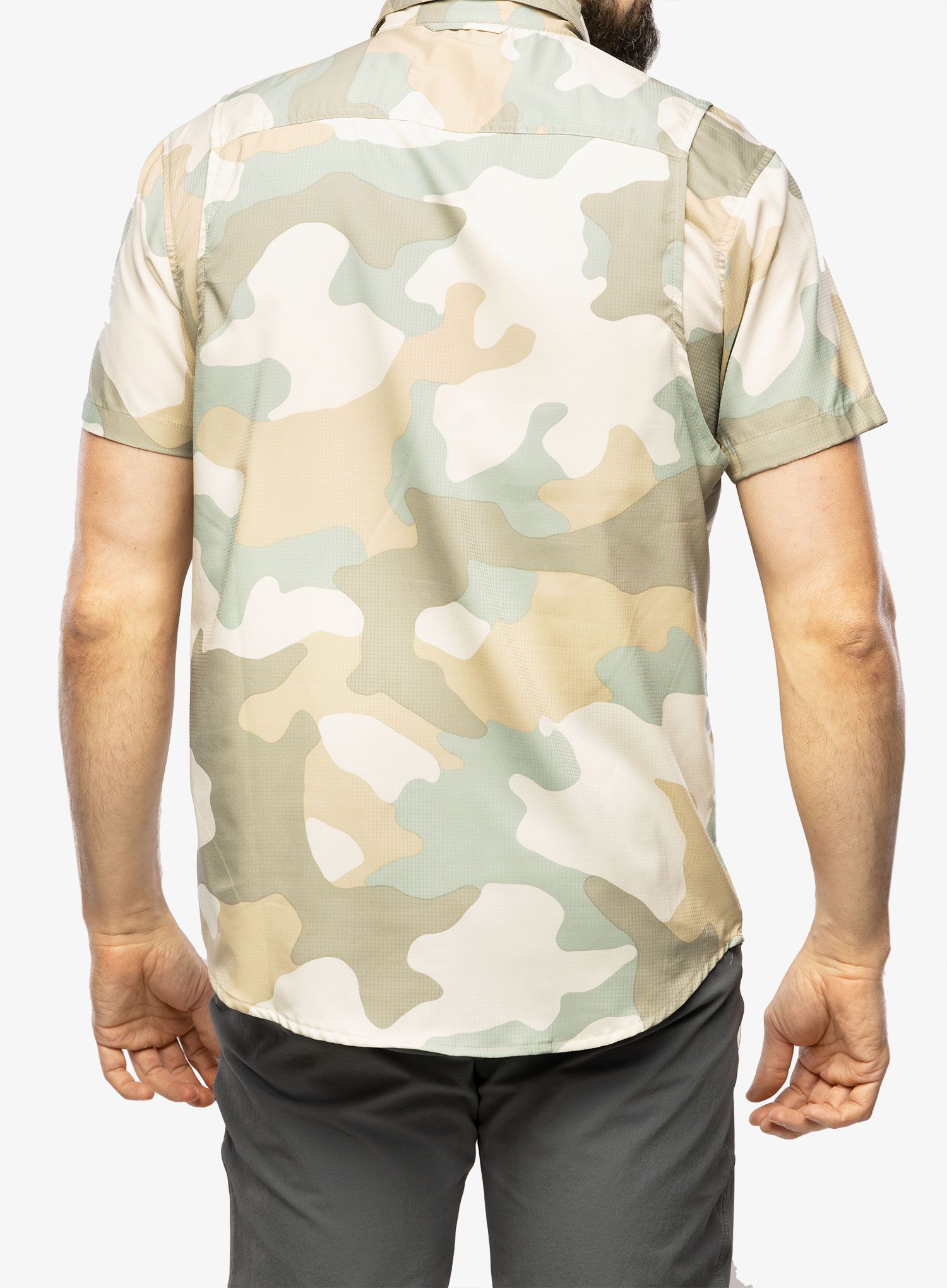 Pánská turistická košile Columbia Utilizer Printed S/S Woven - niagara mod camo