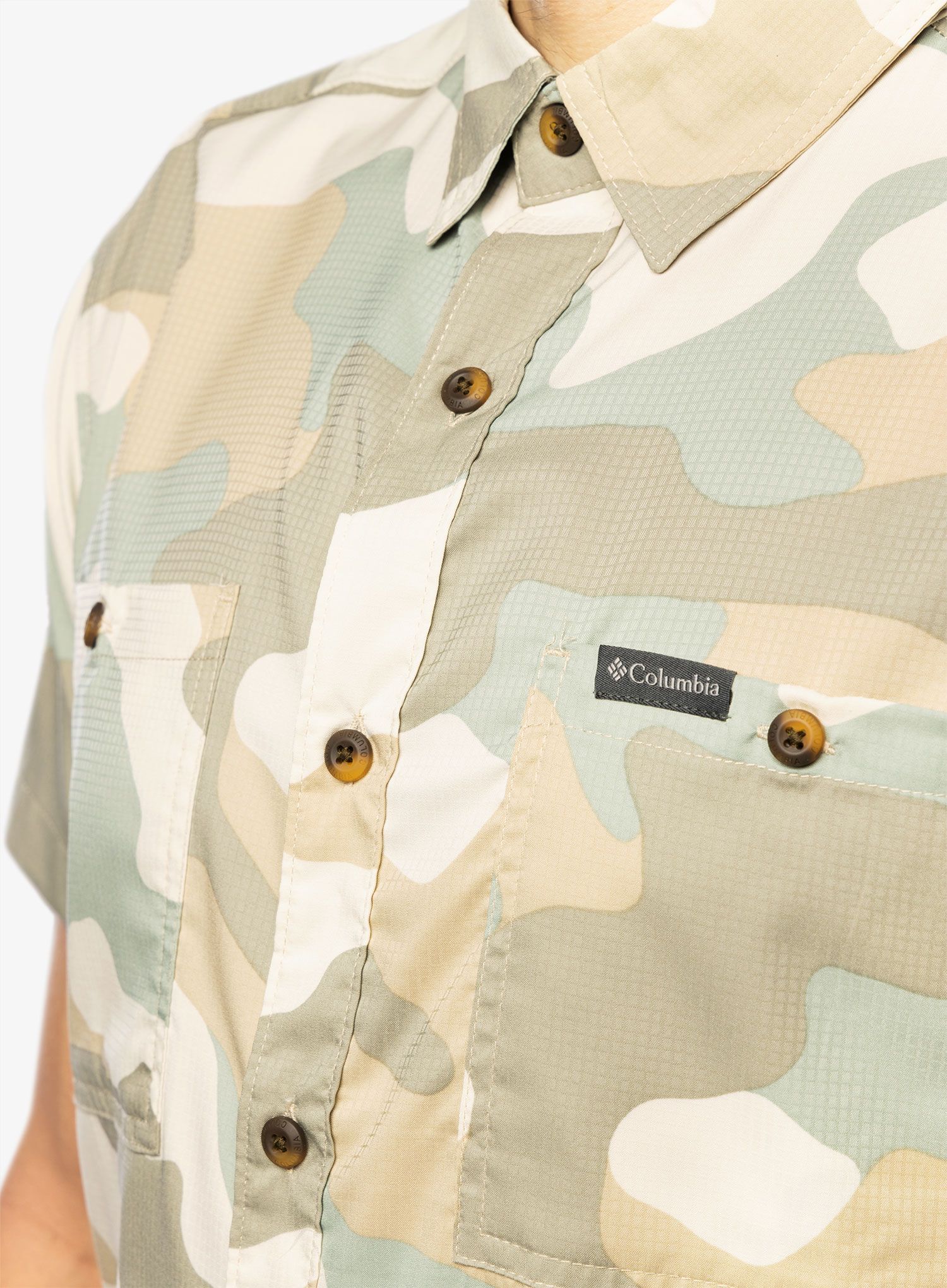 Pánská turistická košile Columbia Utilizer Printed S/S Woven - niagara mod camo