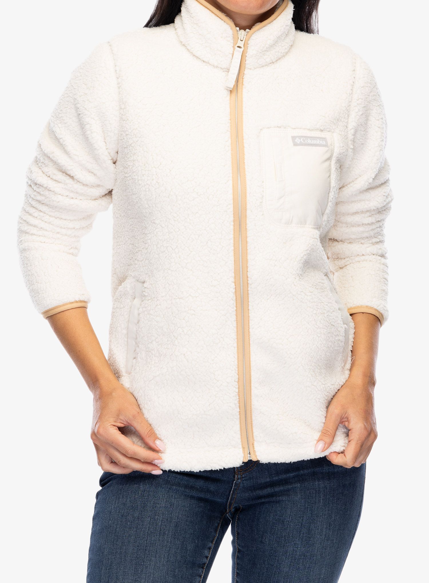 Fleecová mikina dámská Columbia West Bend Full Zip II - chalk