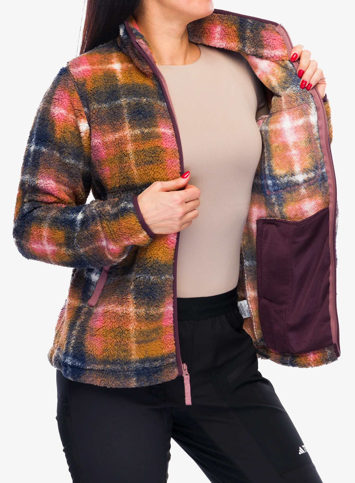 Fleecová mikina dámská Columbia West Bend Print Full Zip II - fig omblur
