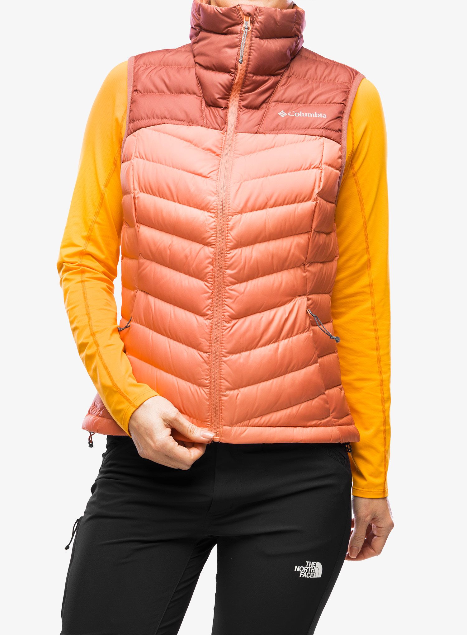 Péřová vesta dámská Columbia Westridge Down Vest - beetroot/faded peach