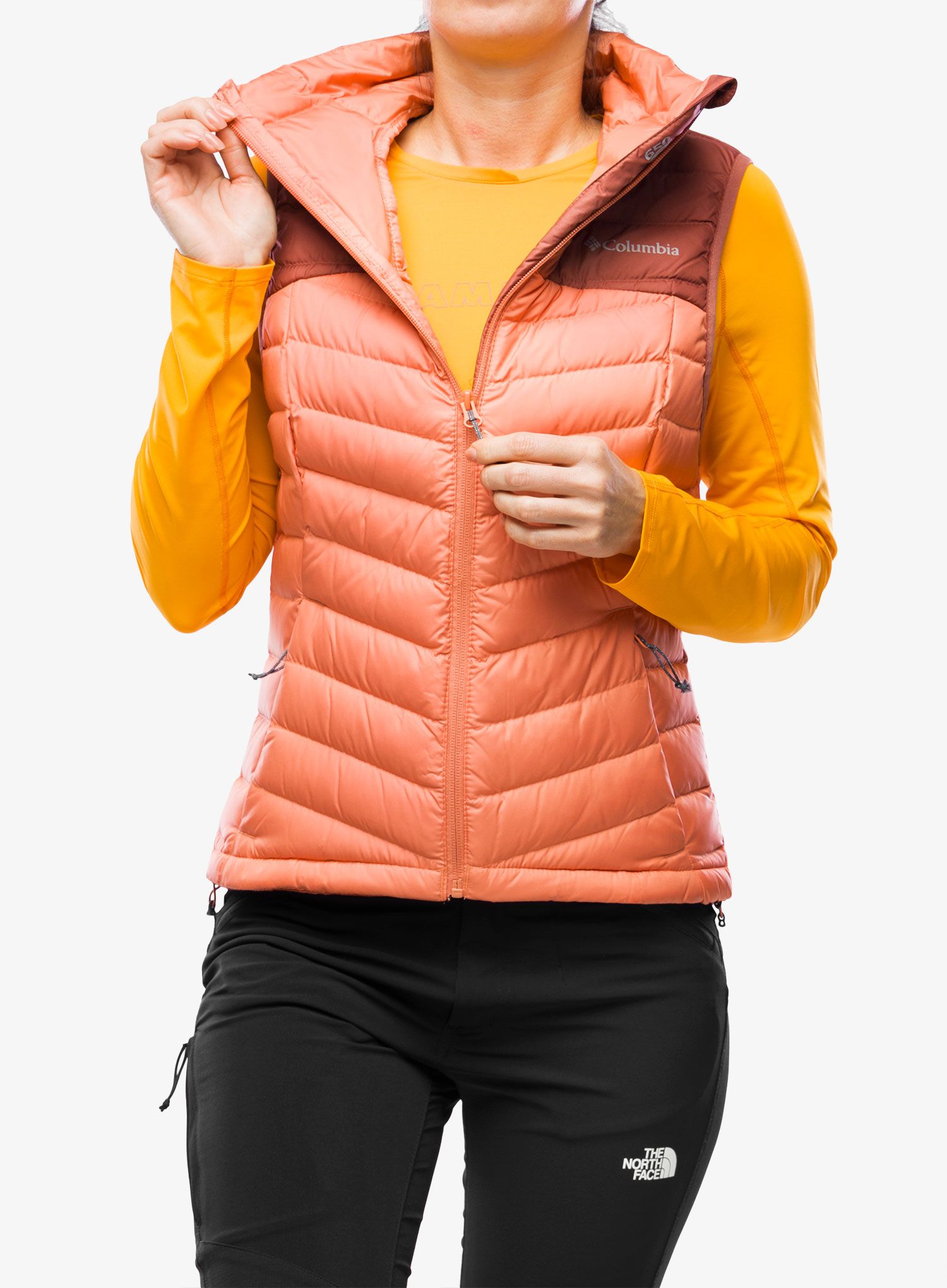 Péřová vesta dámská Columbia Westridge Down Vest - beetroot/faded peach