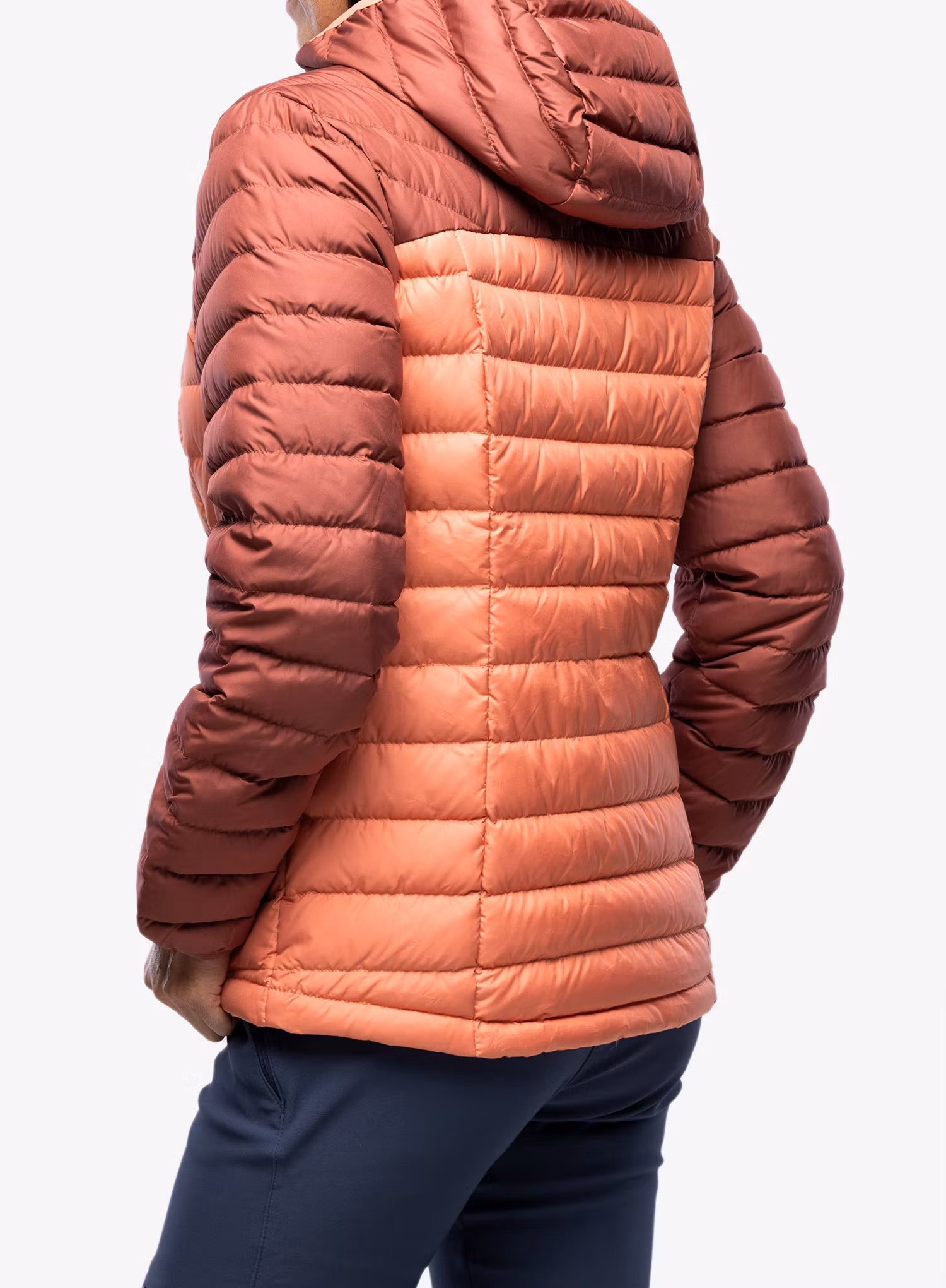 Péřová bunda dámská Columbia Westridge Hooded Down Jacket - beetroot/faded peach