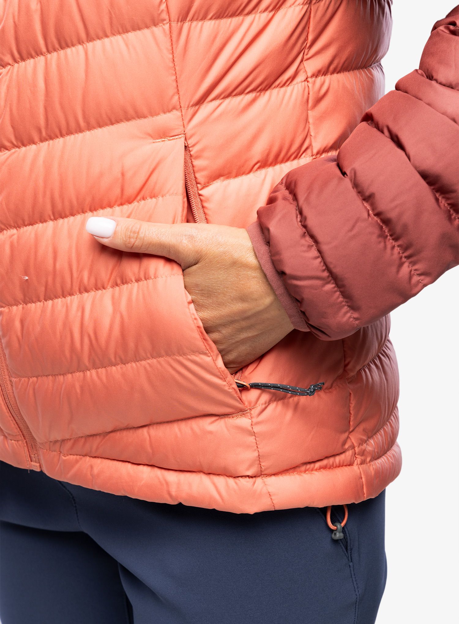 Péřová bunda dámská Columbia Westridge Hooded Down Jacket - beetroot/faded peach