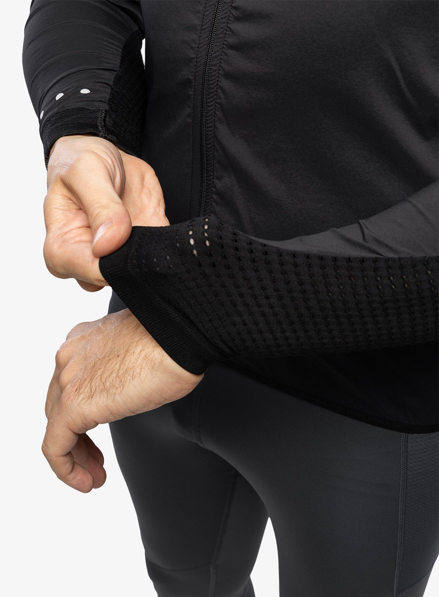 Větrovka Compressport Hurricane Windproof Jacket - black