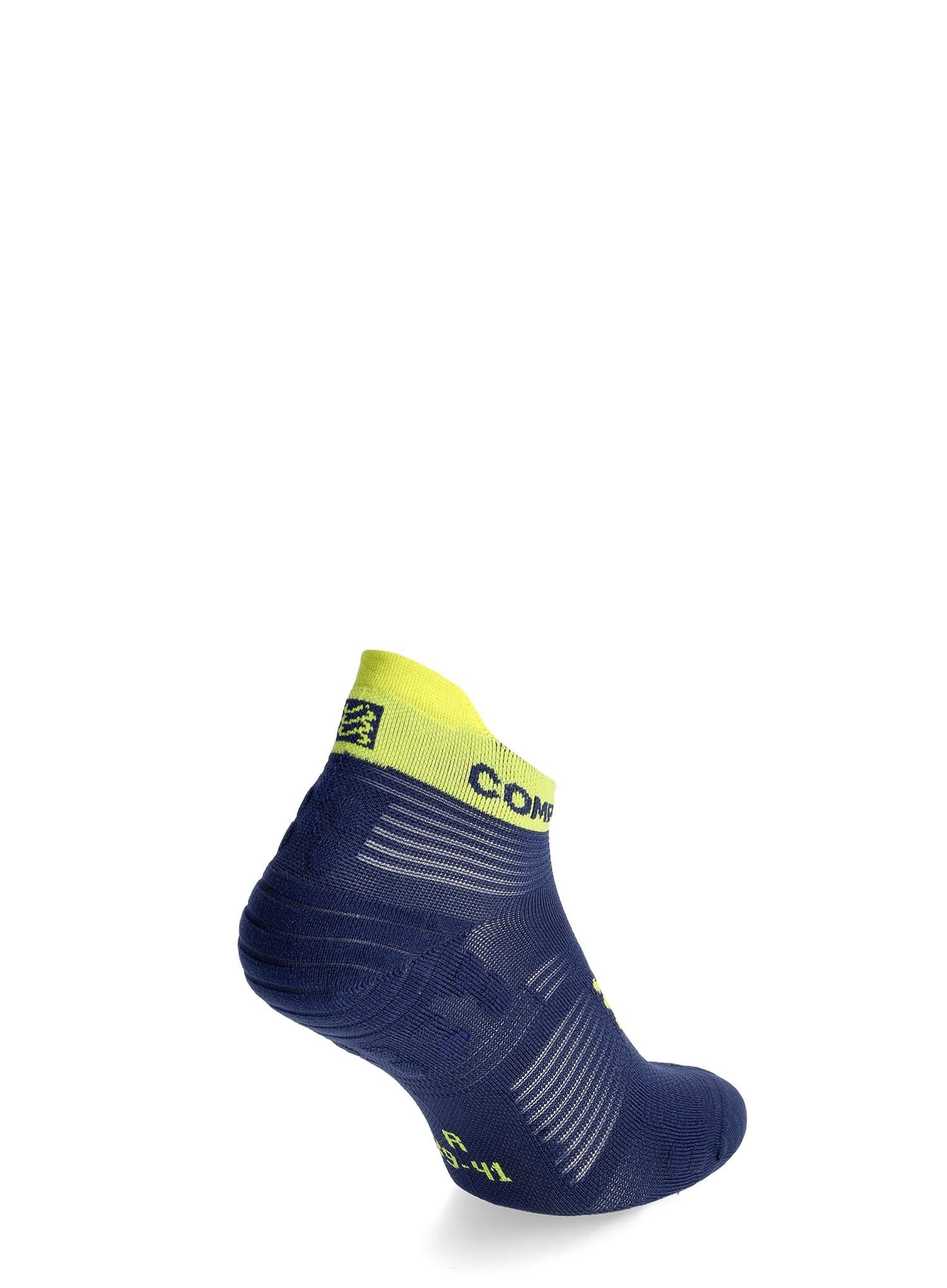 Ponožky na běhání Compressport Pro Racing Socks v4.0 Run Low - blues/green sheen