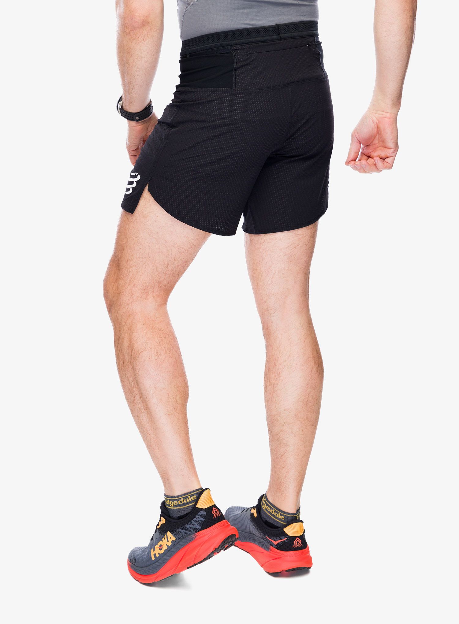 Běžecké kraťasy Compressport Trail Racing Overshort - black